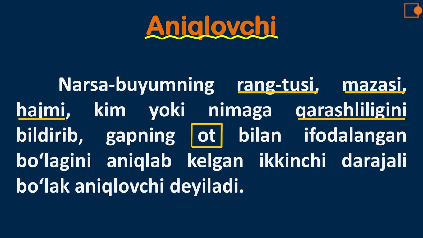 Aniqlovchi 3