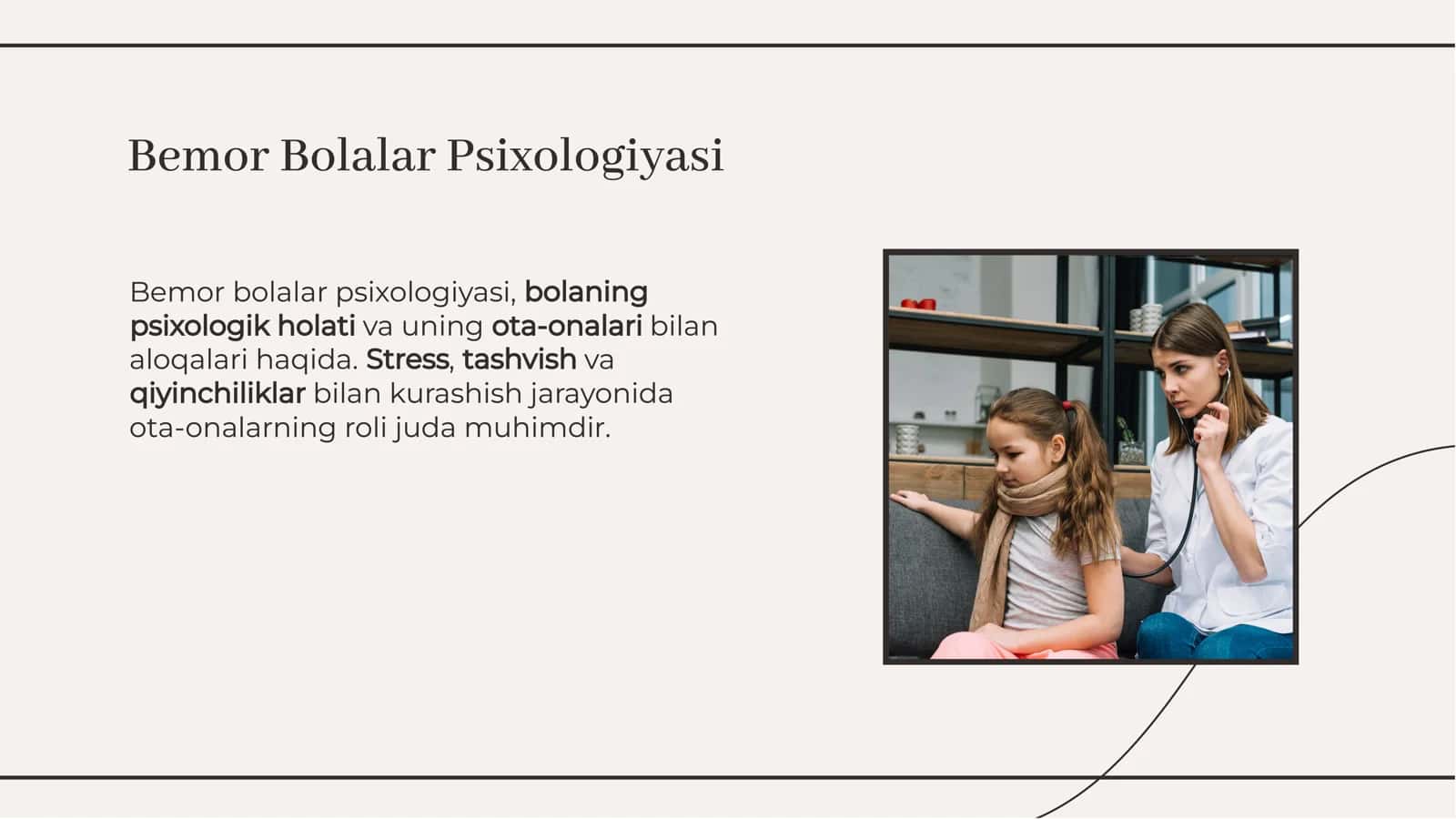 Bemor Bolalar Ota-Onasi munosabat psixologiyasi 3