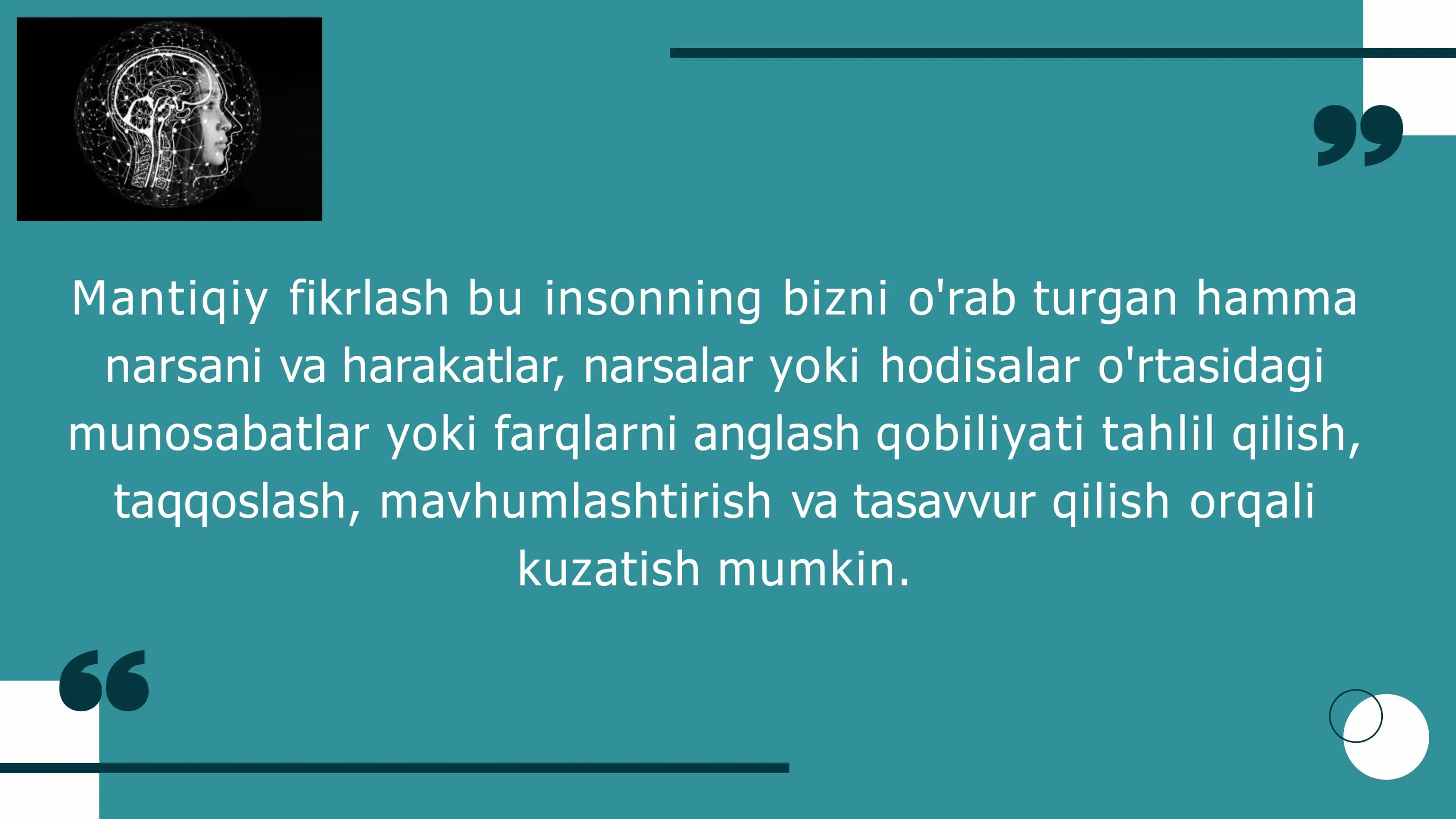 Mantiqiy Fikrlash 3