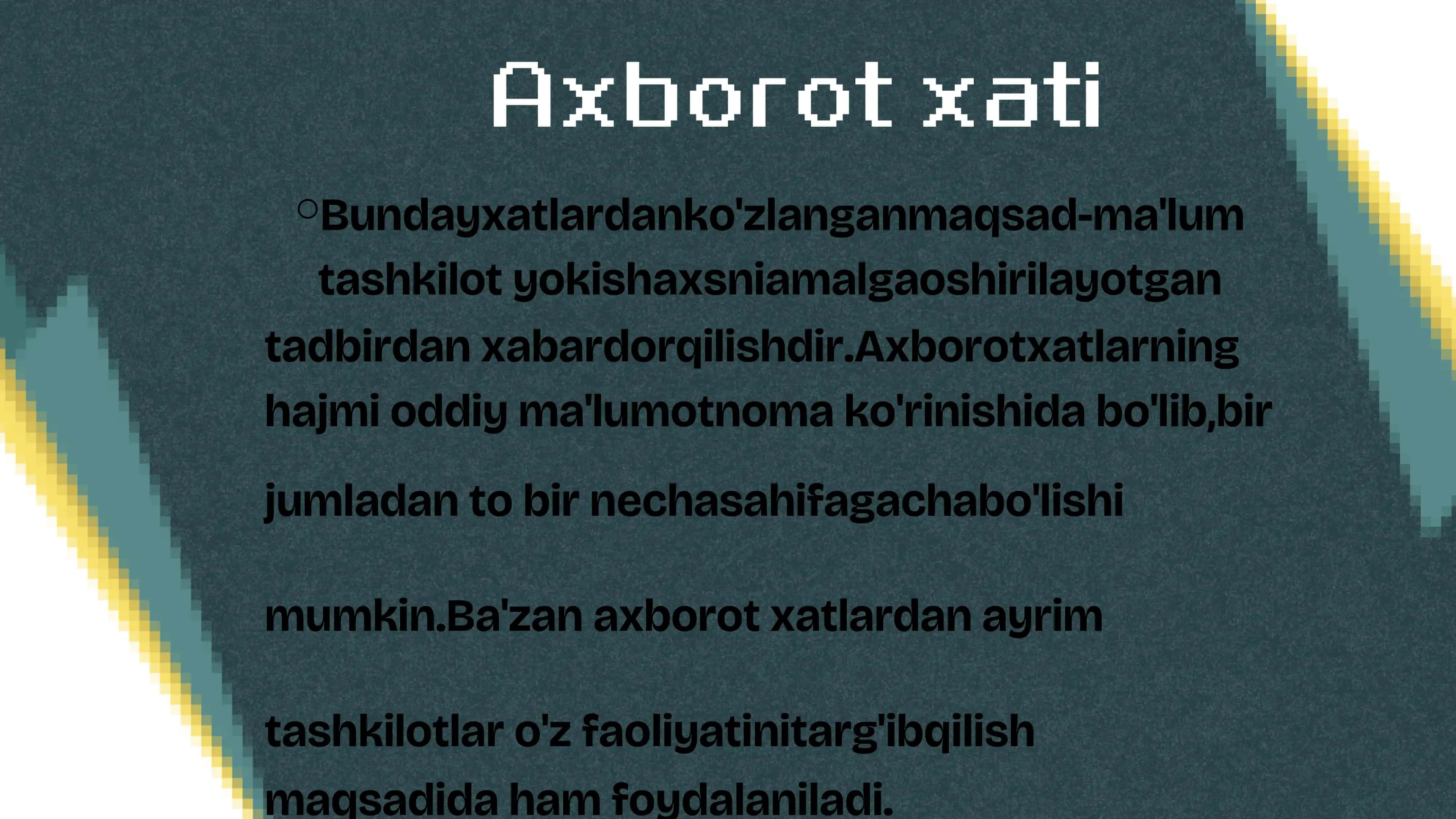 Axborot xati 3