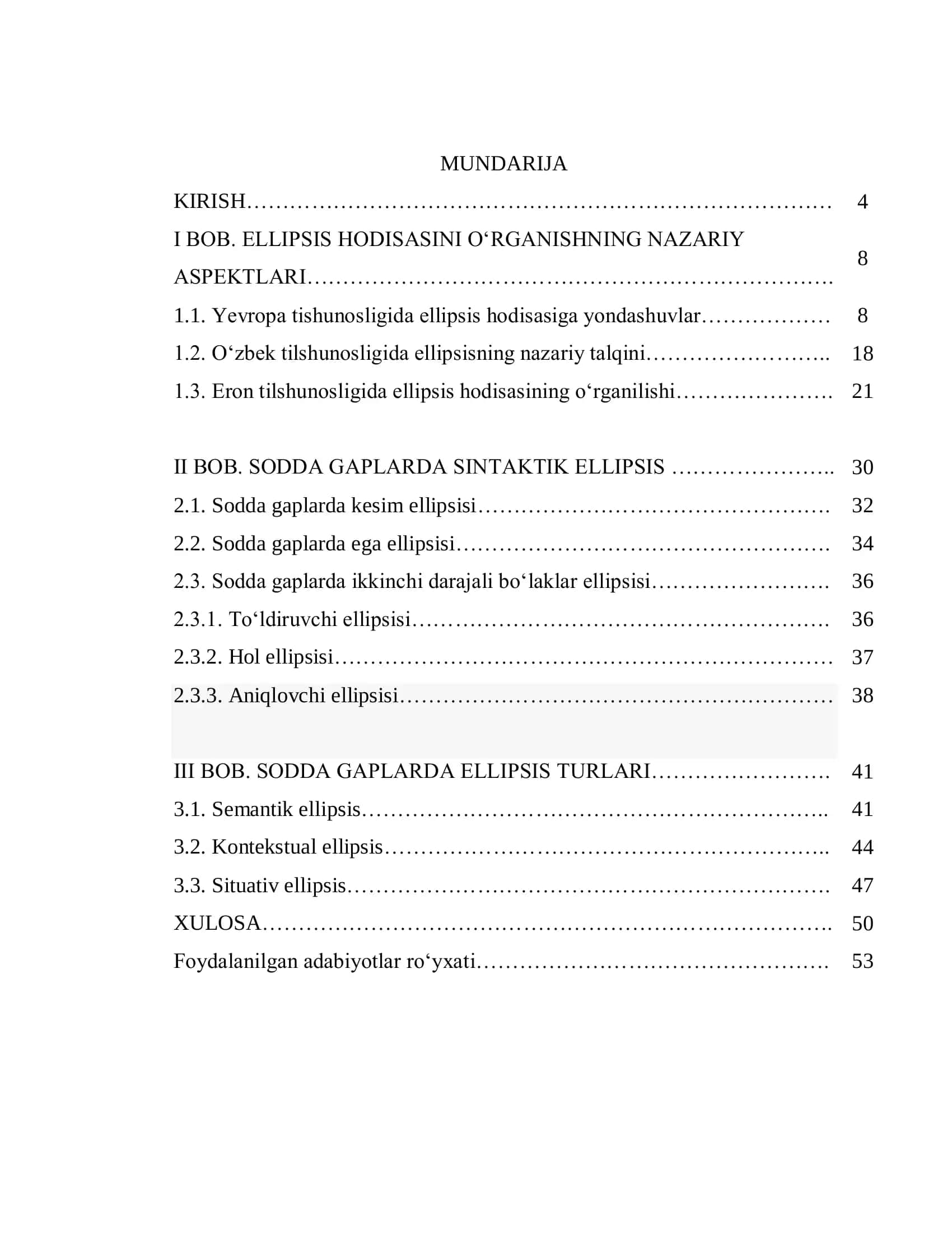 “Fors tilida sodda gaplar ellipsisi” 3