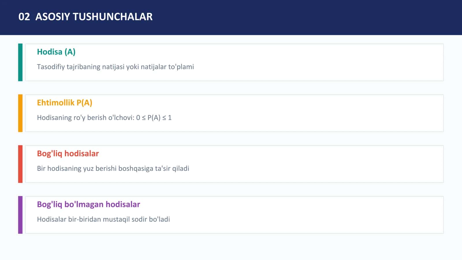Murakkab hodisaning ehtimolligini hisoblash 3