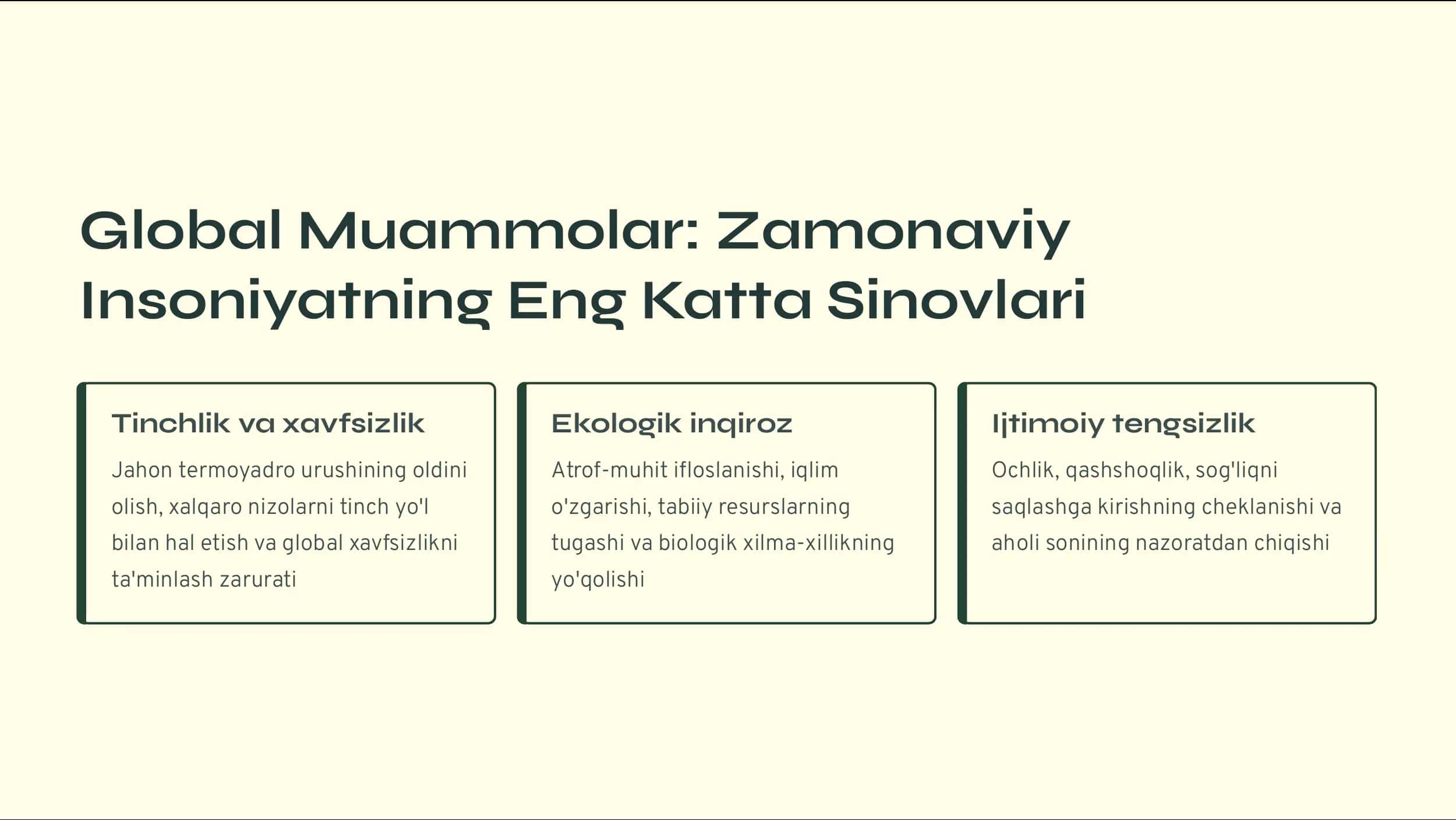 Globallashuv va Global Muammolarning Falsafiy Jihatlari 3
