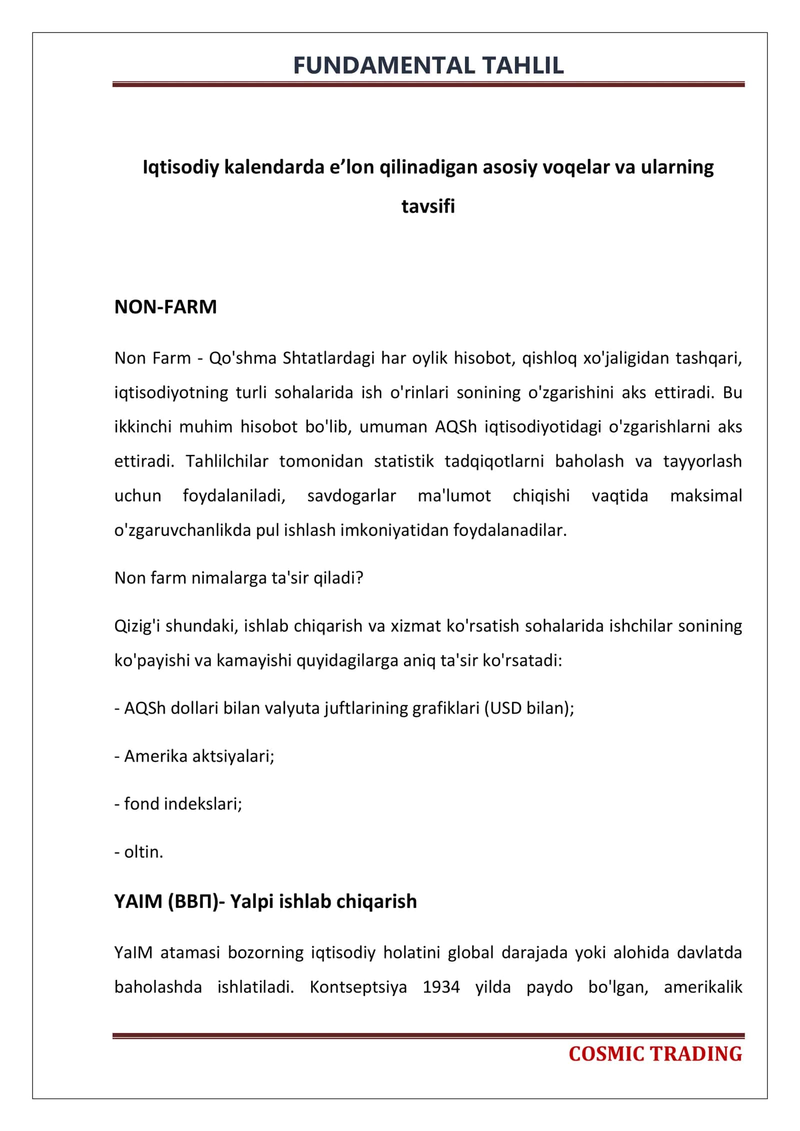 Fundamental Tahlil 3