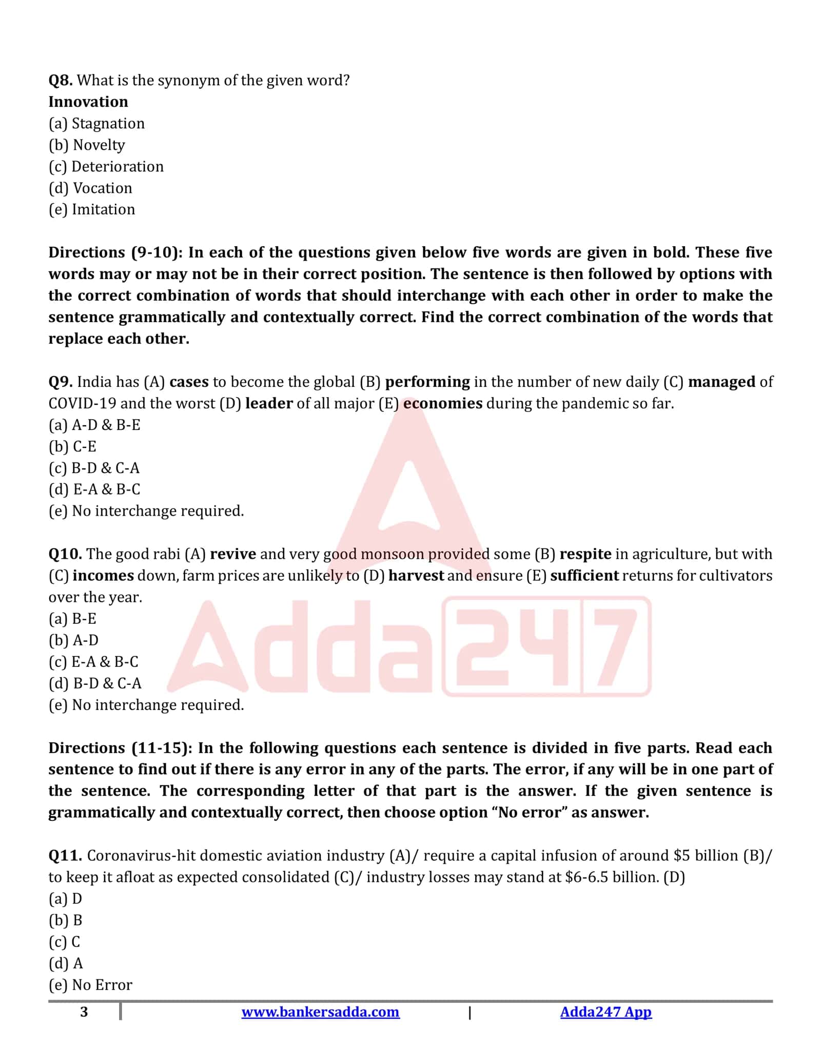 NICL Assistant Previous Year Paper (2015) 3