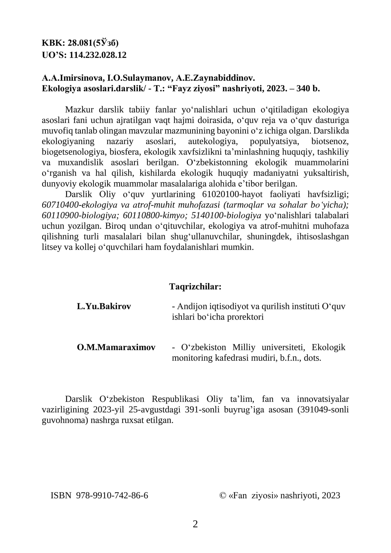Ekologiya asoslari darslik 3