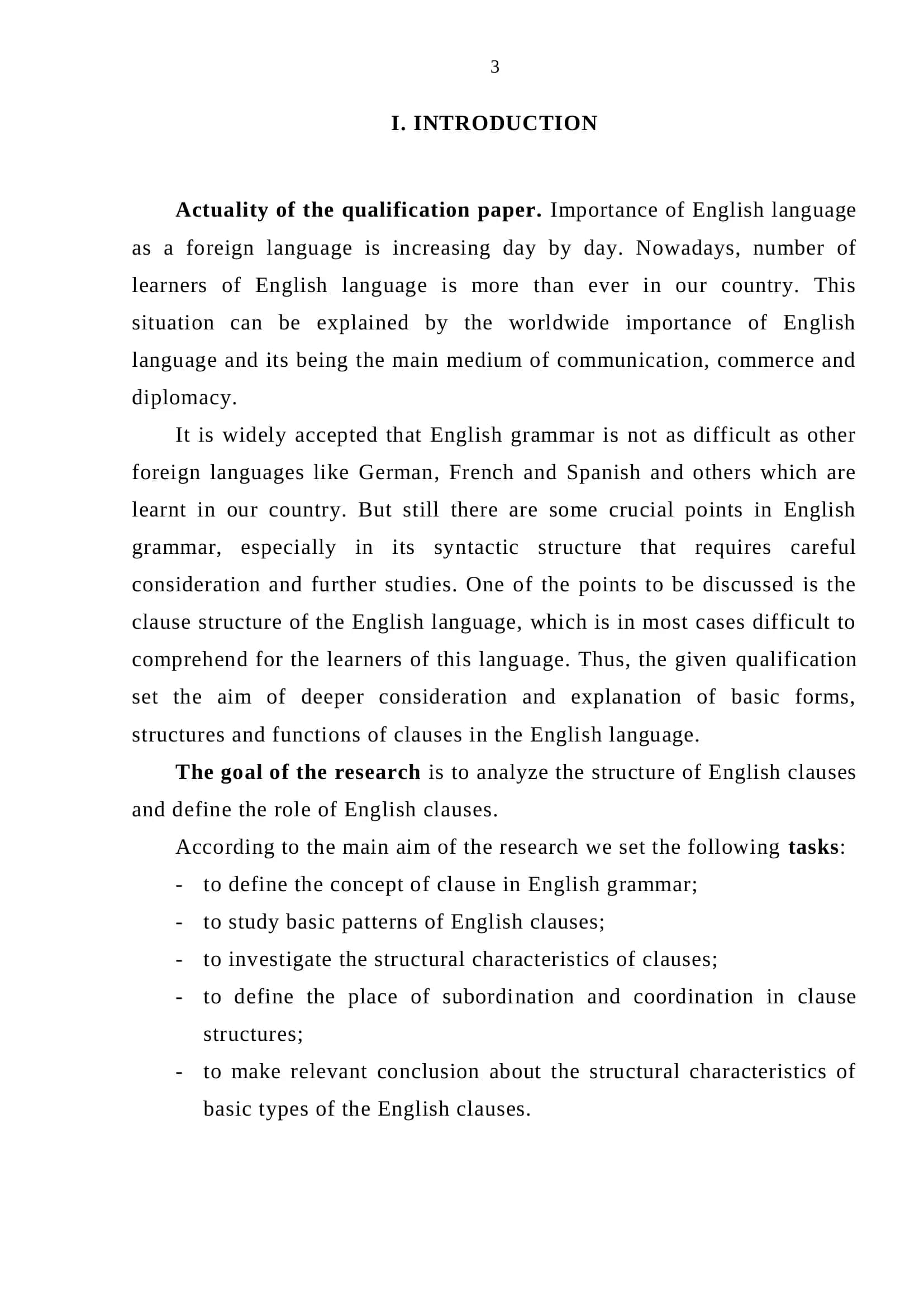 Analysis of English Language.Clause Structure 3