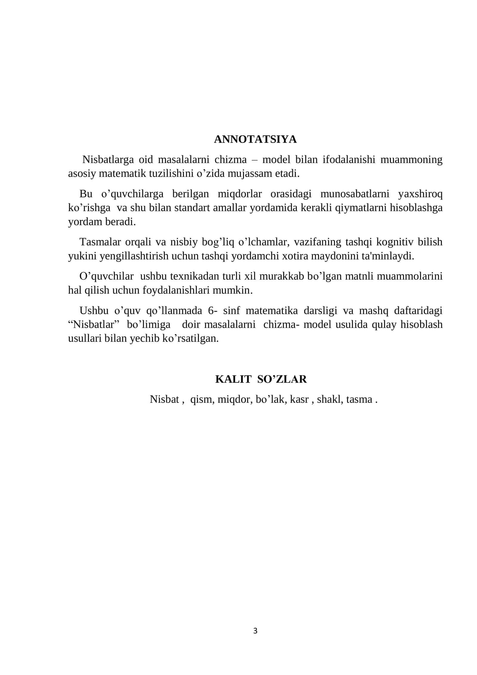 Matematika fanidan ommalashtirish ishi na'munasi 3