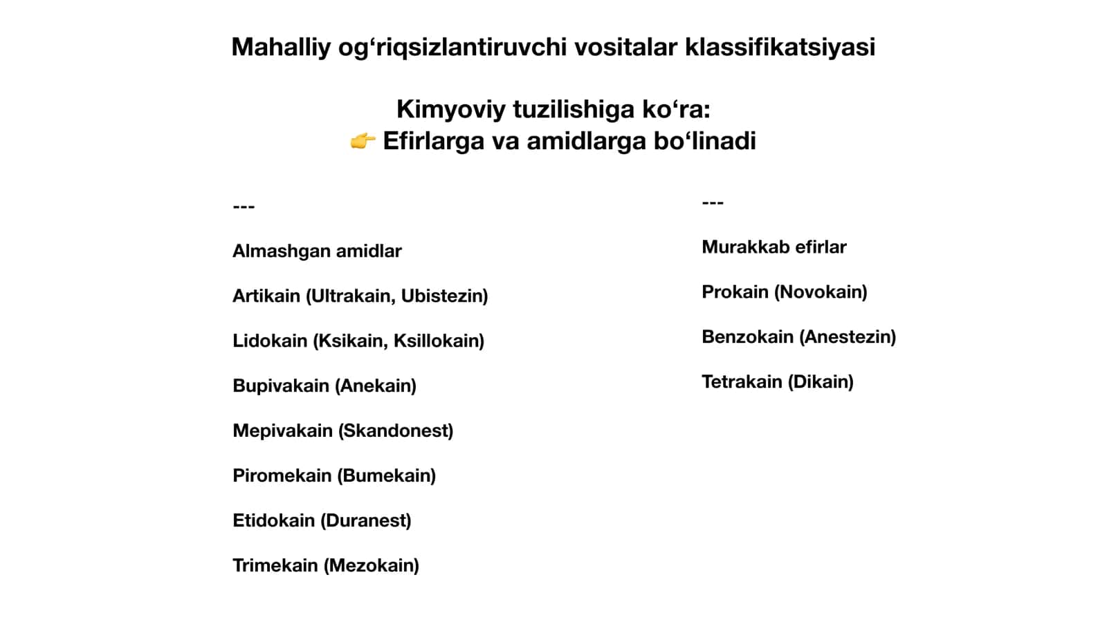 Mahalliy anestetiklar 3