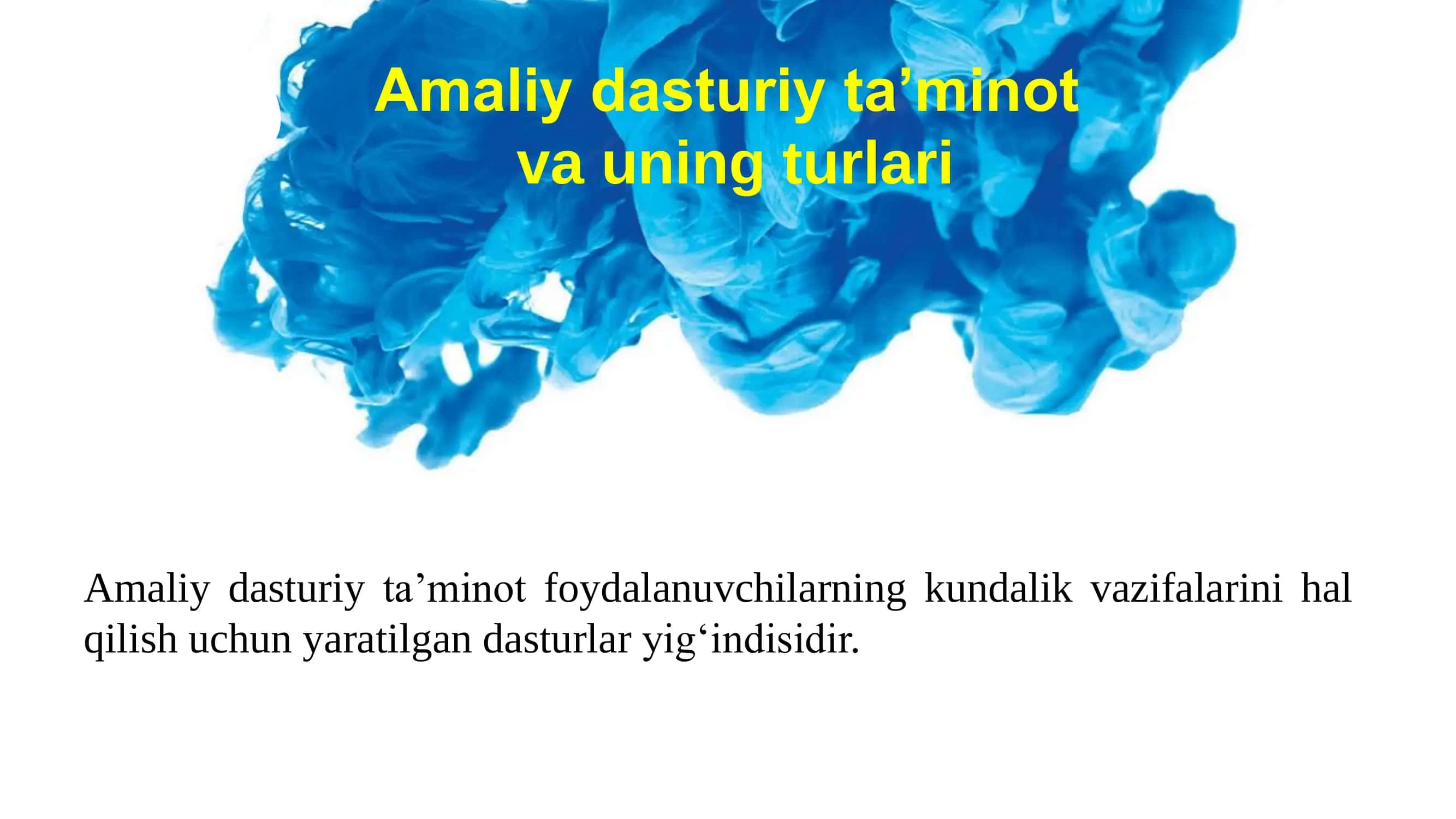 Amaliy dasturiy ta’minot 3