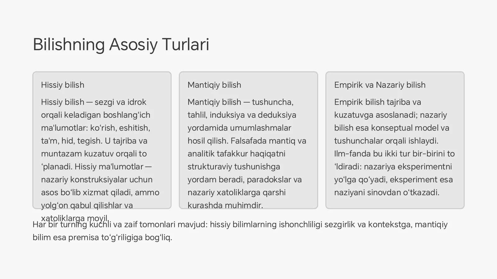 Bilish Tamoyili: Haqiqatga Intilish 3