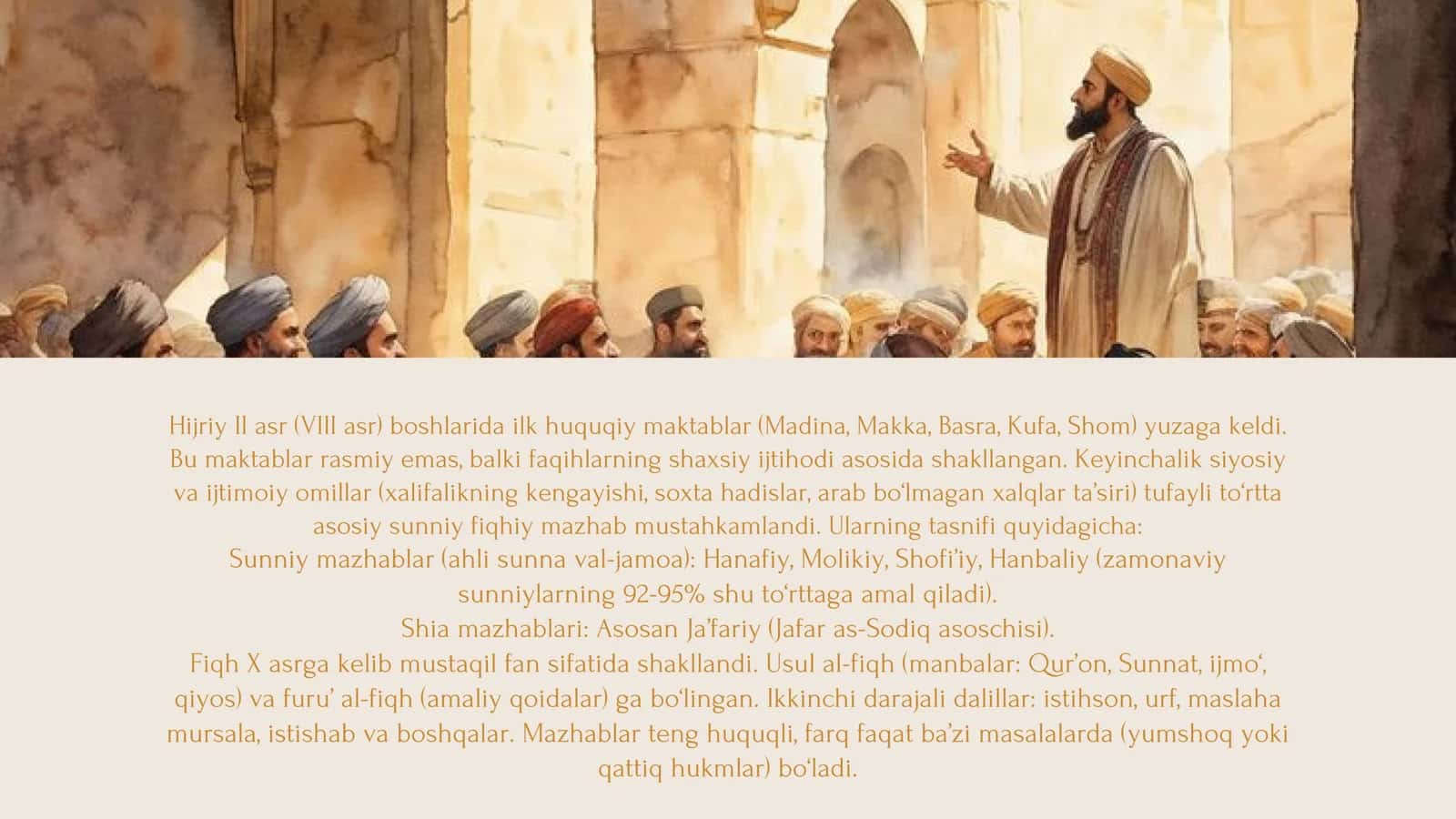 ISLOM FIQHIY MAKTABLARI FIQH TASNIFI 3