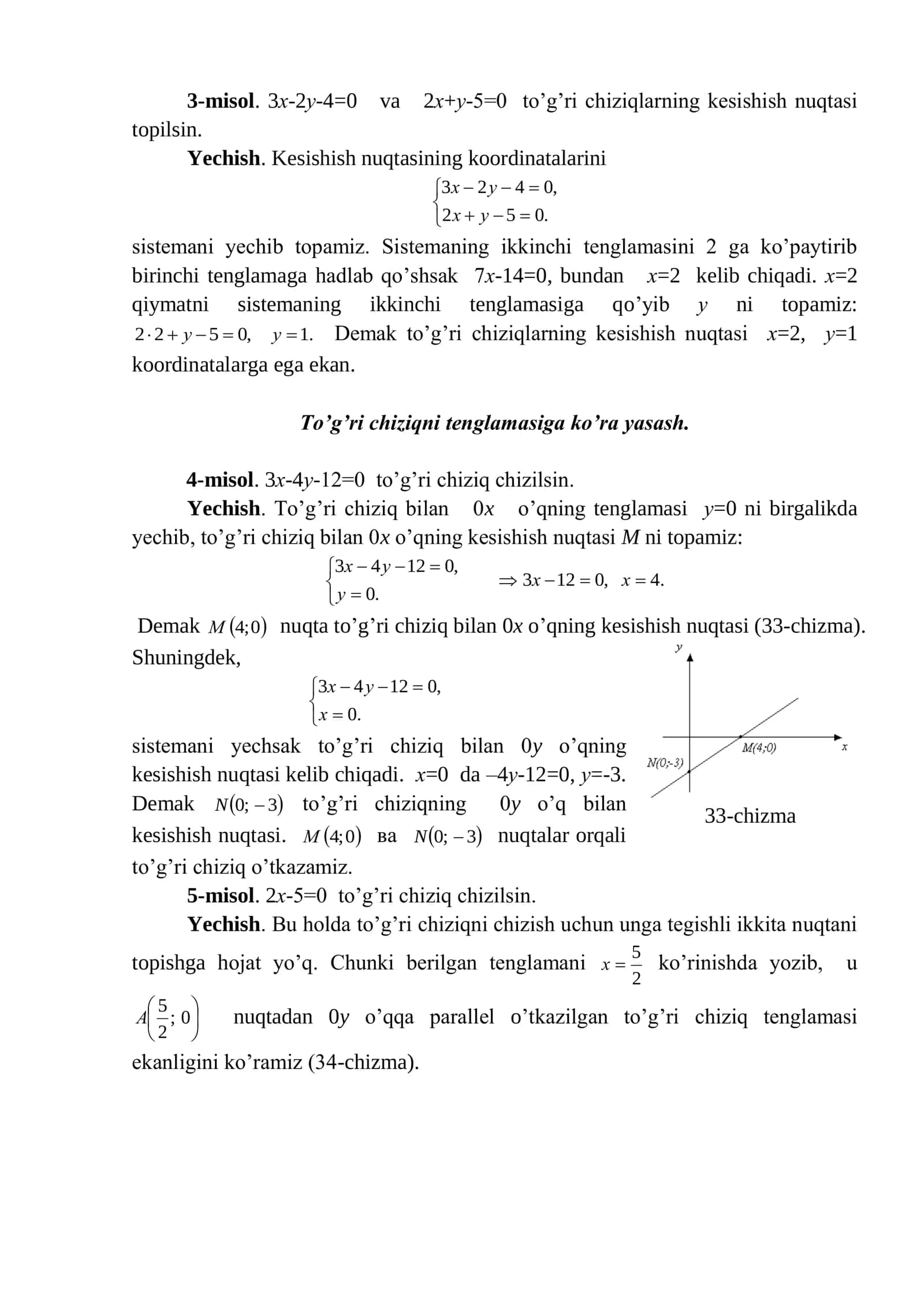 Tekislidagi to’g’ri chiziq tenglamalari 3