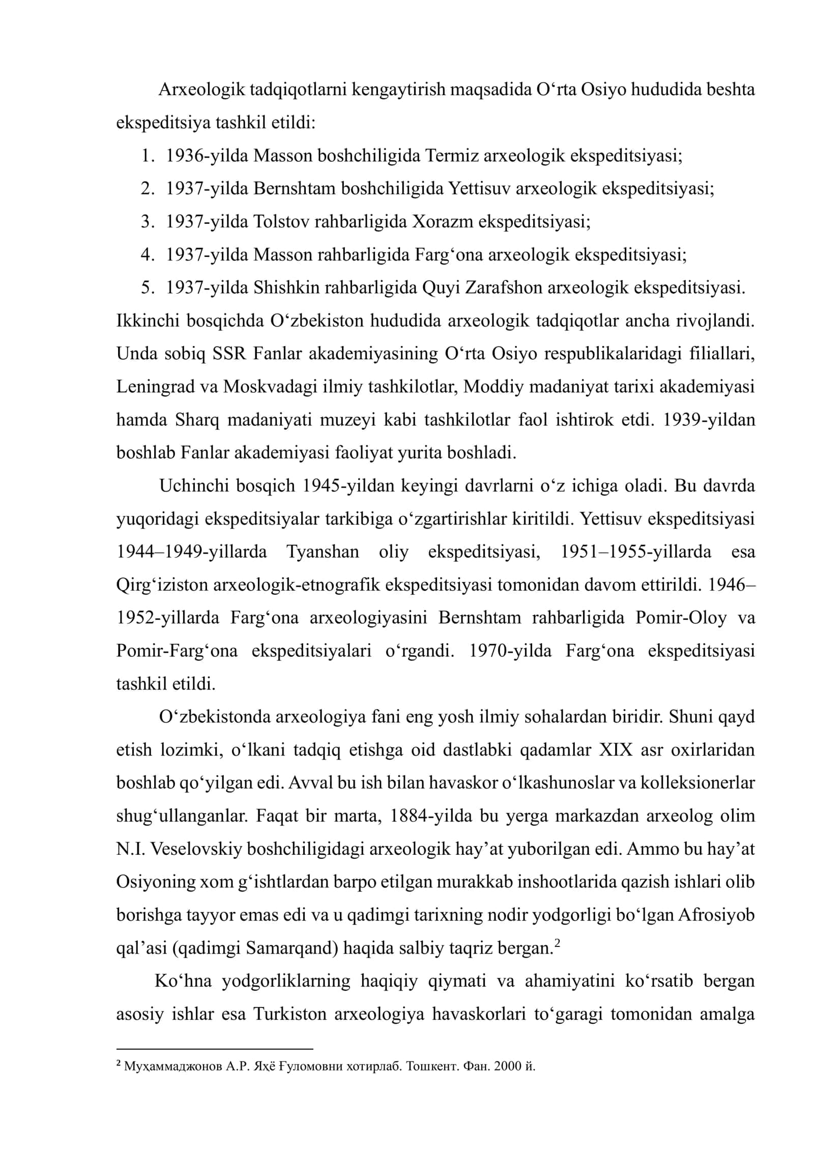 Ya.G‘. G‘ulomovning ilmiy merosi mavzusini o‘rganish 3