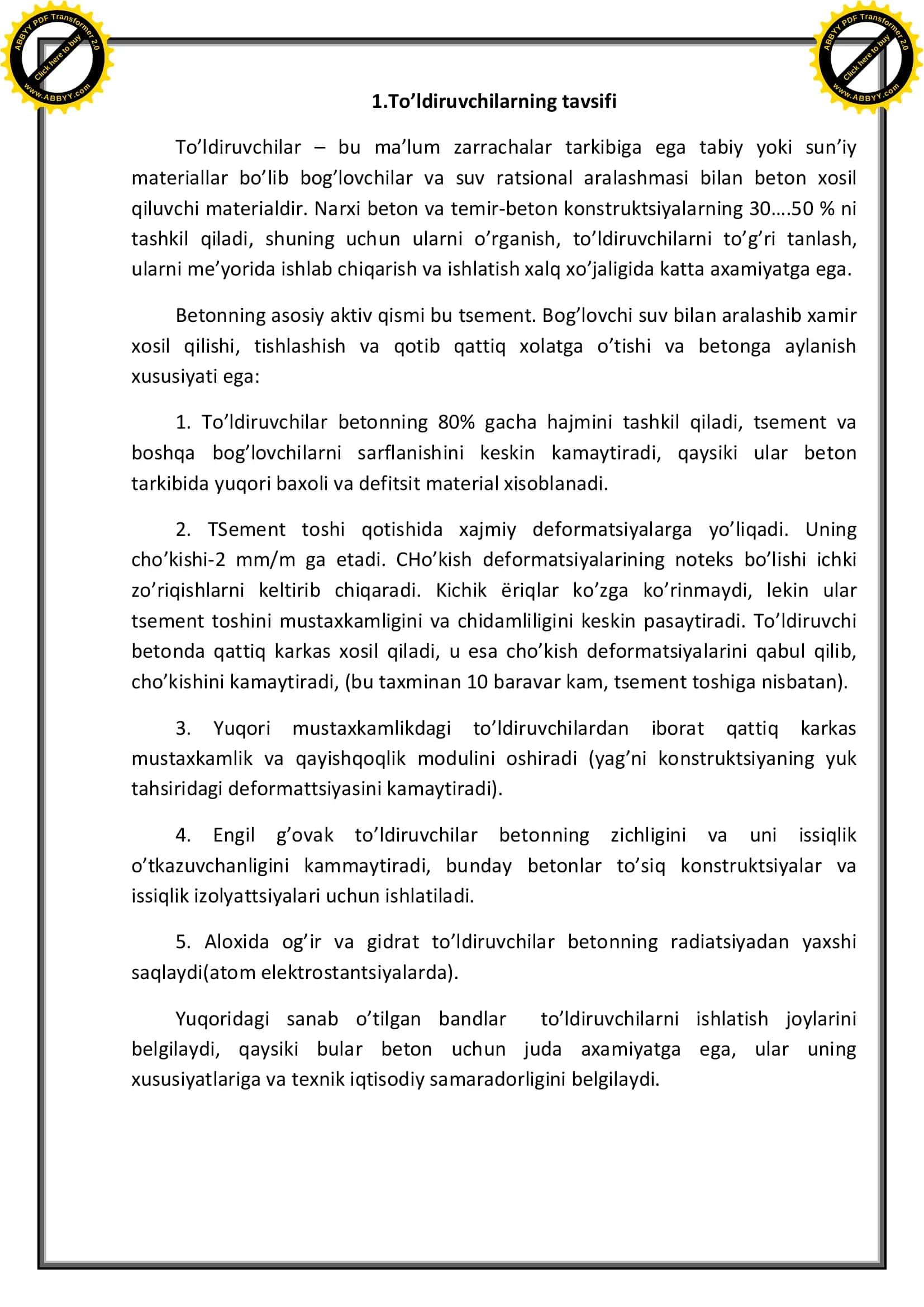 Beton to'ldirgichlari 3