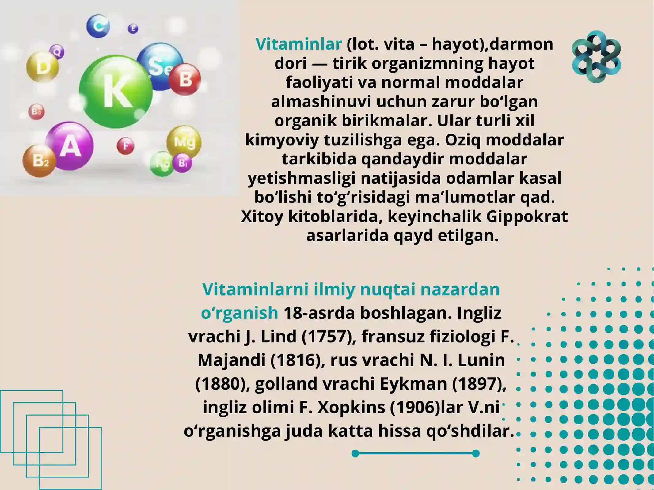 Vitaminlar va ularning organizm uchun ahamiyati 3