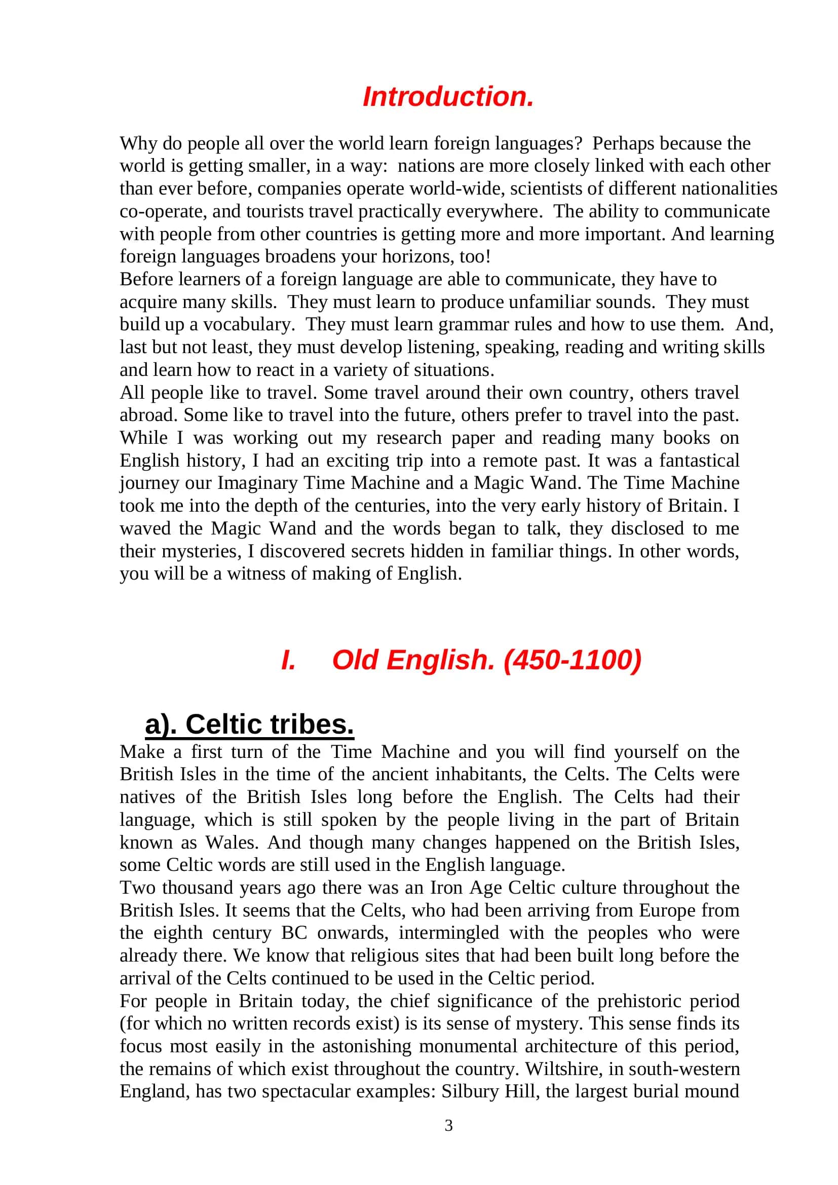 THE HISTORY OF ENGLISH 3