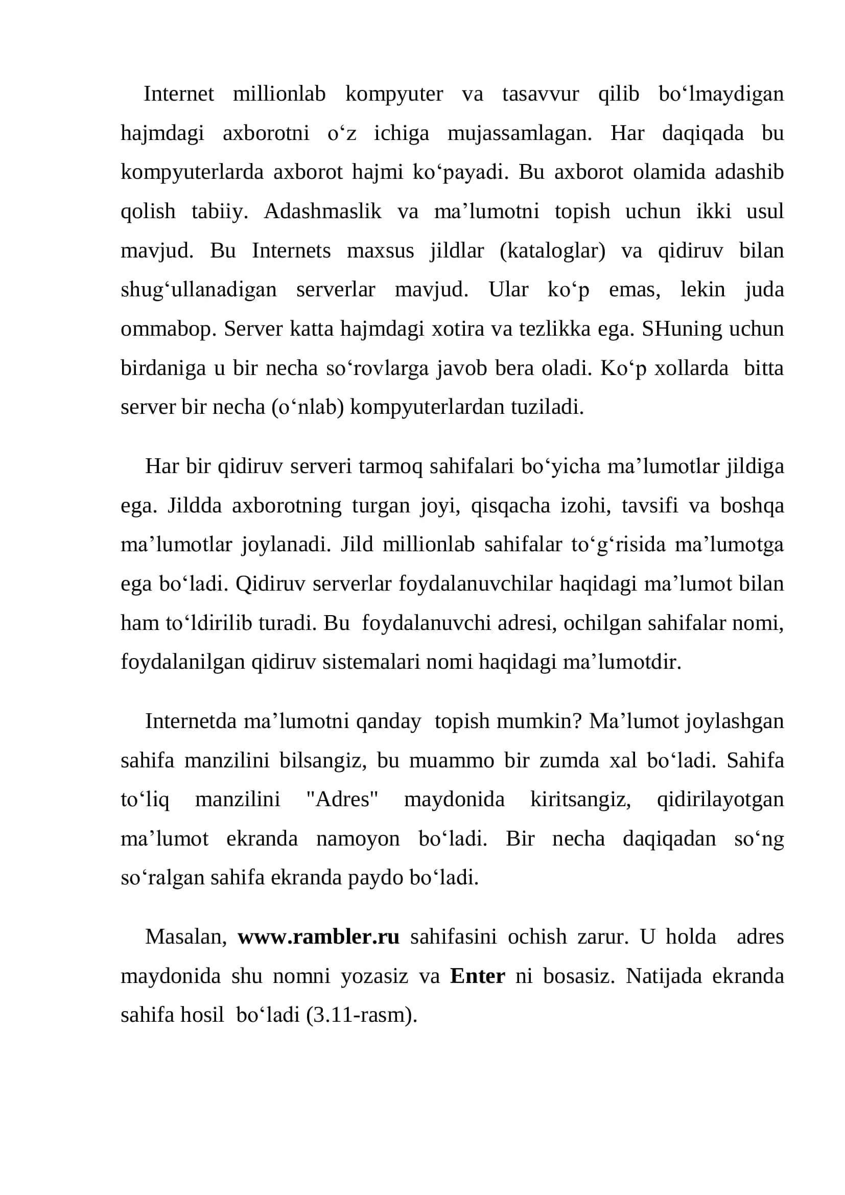 Internetda qidiruv sistemalari bilan ishlash 3