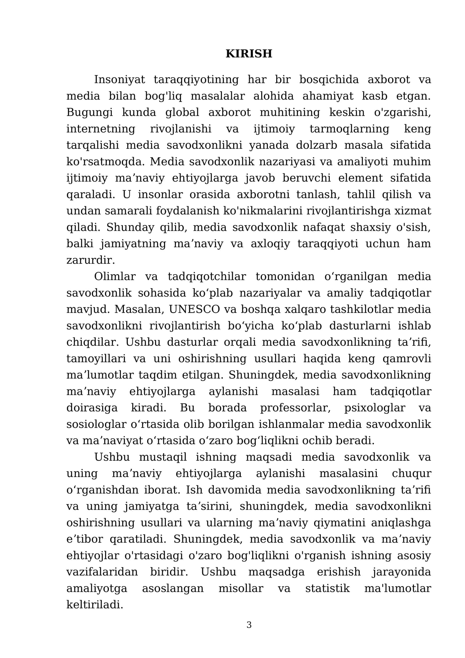 Media savodxonlikni maʼnaviy ehtiyojlarga aylanishi 3