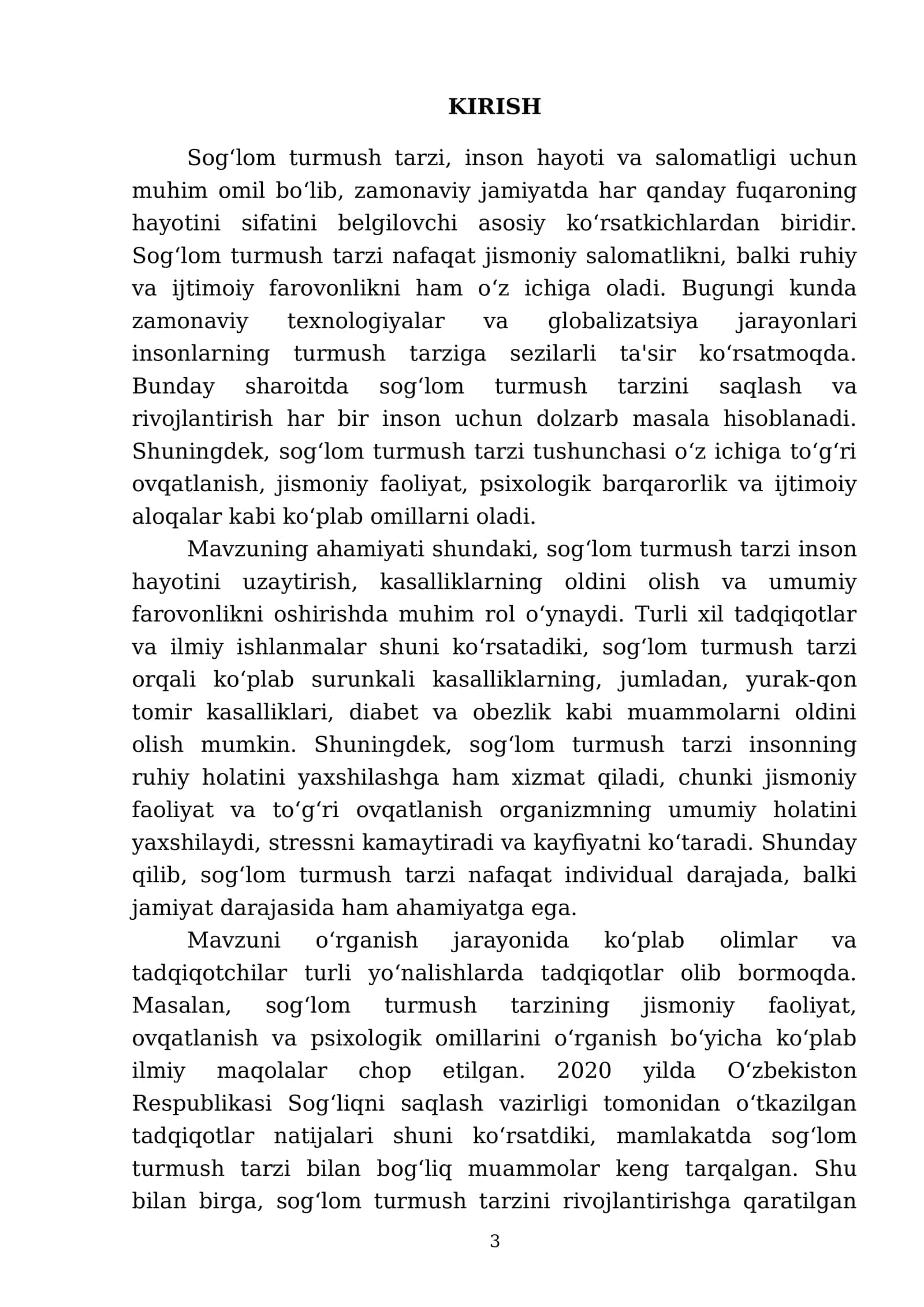 Sogʻlom turmush tarzi va uning tarkibiy qismlari haqida tushuncha 3