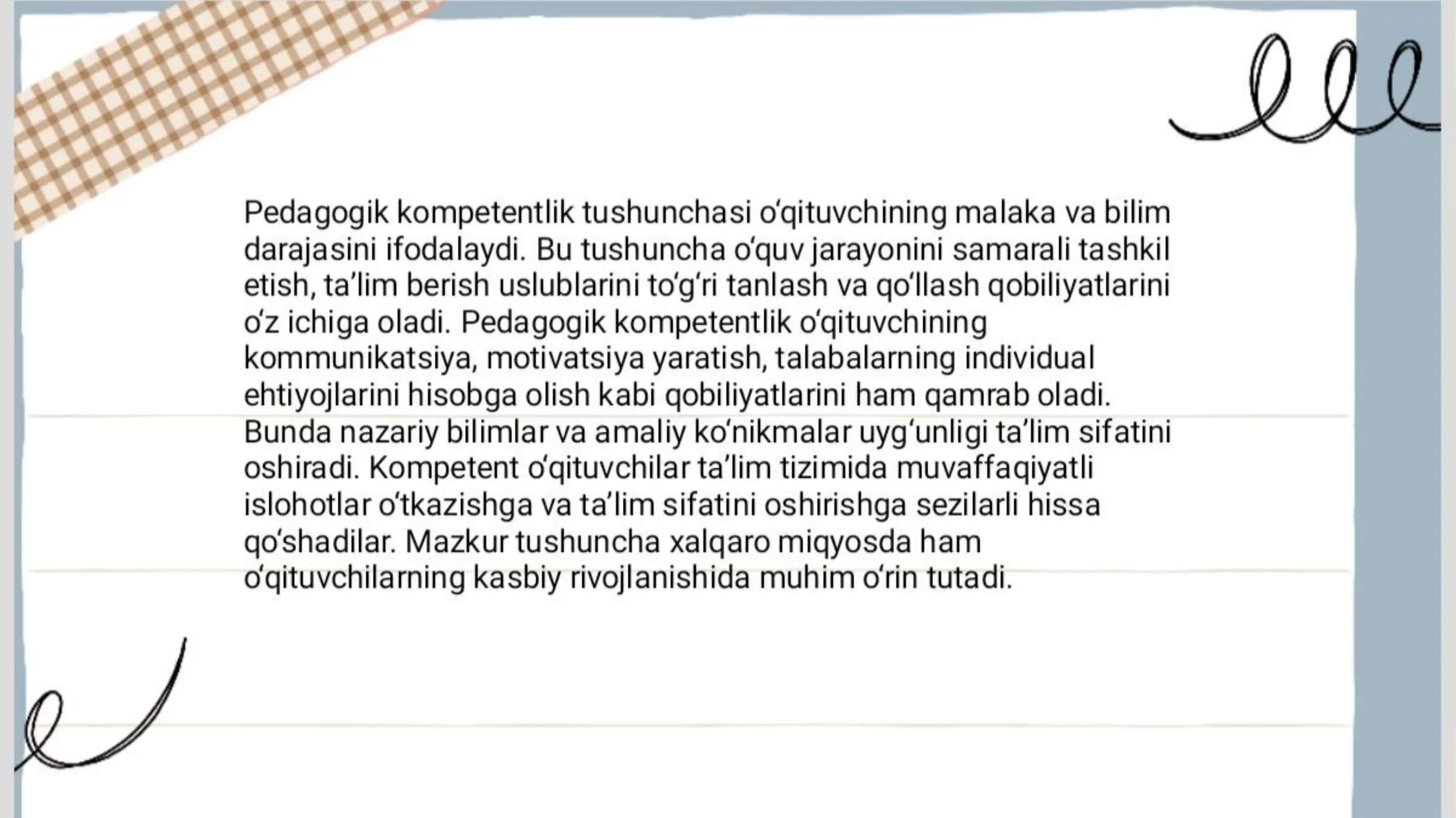 Pedagogik kompetentlik fanining maqsad va 3