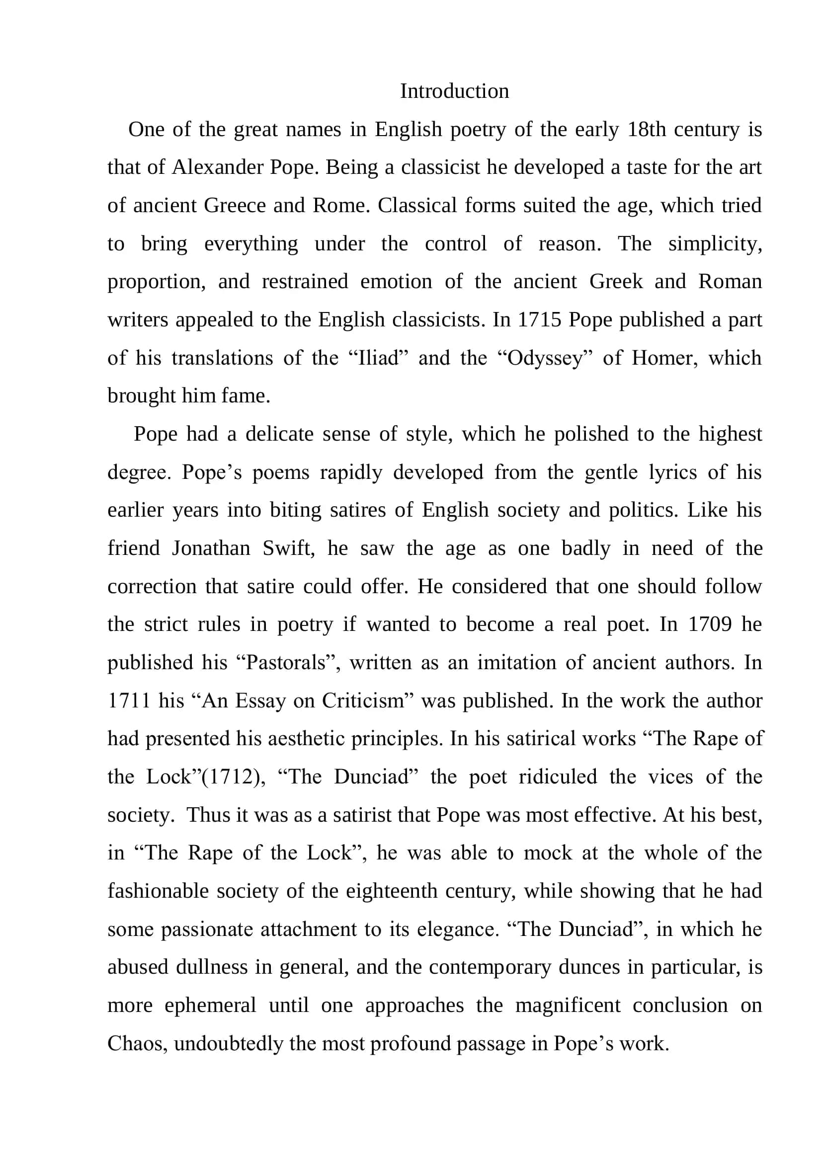 Alexander Pope's translation of Homer's poems 3