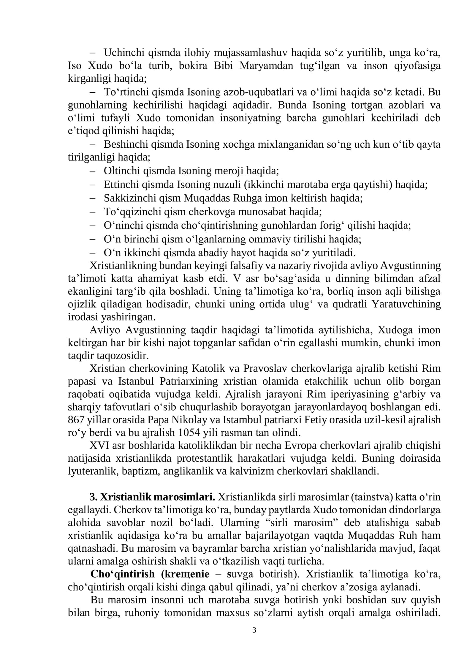 Xristianlik Dini 3