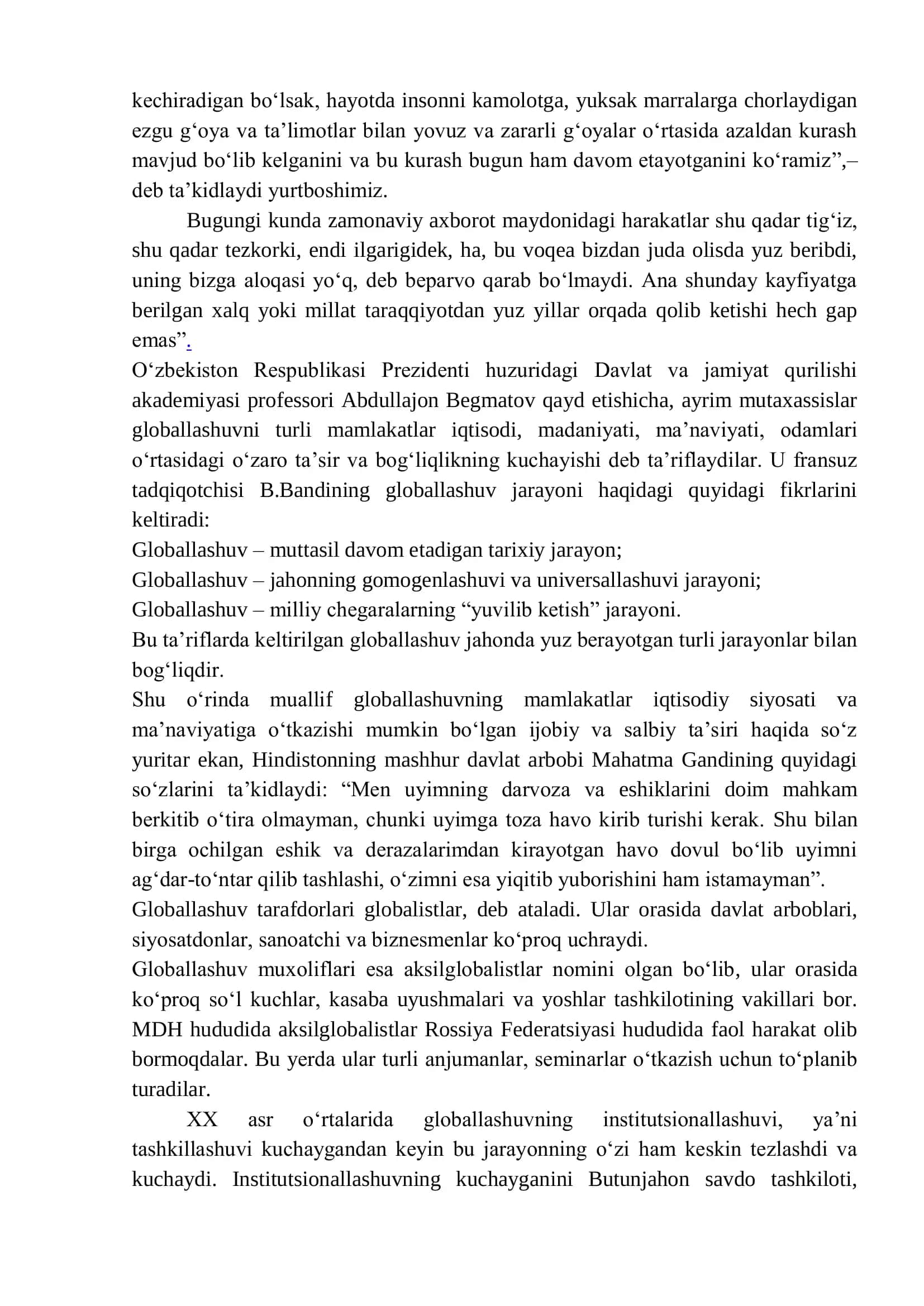 Axborot sohasida globallashuv 3