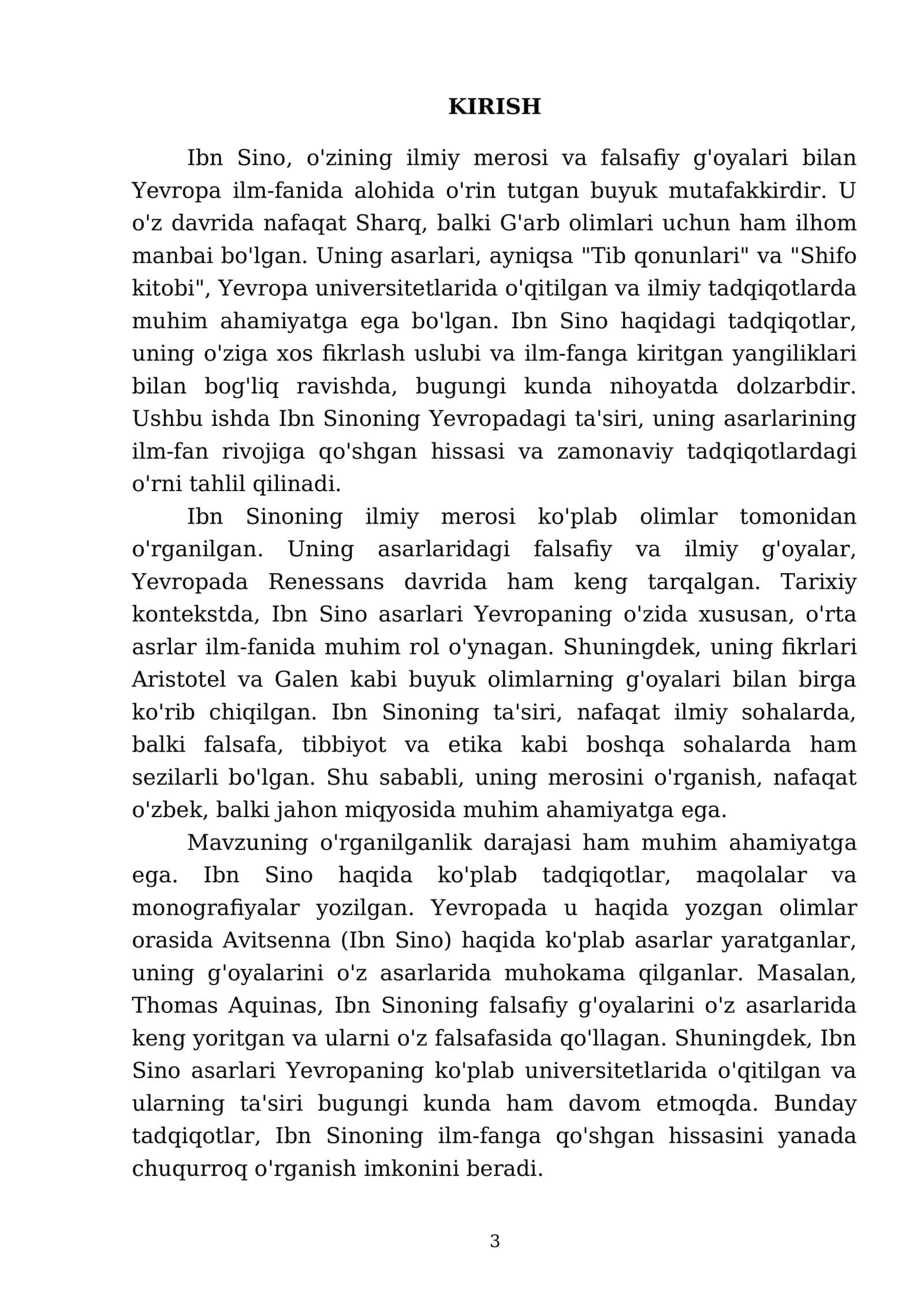 Ibin Sino Yevropa olimlari talqinida 3