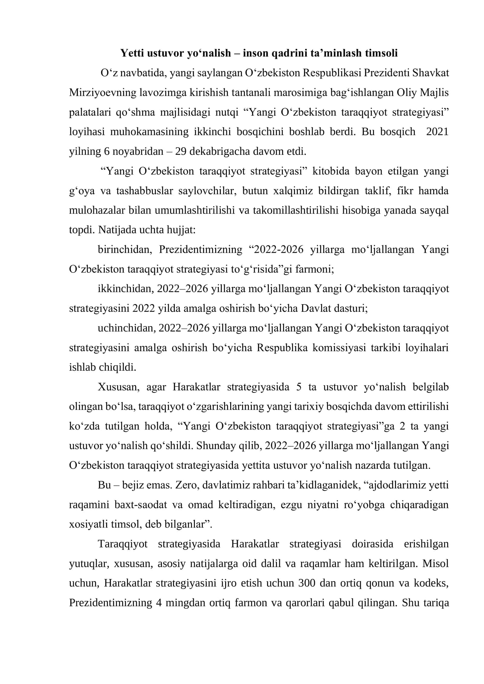 YANGI O‘ZBEKISTON YANGILANISH VA TARAQQIYOT ISTIQBOLLARI 3