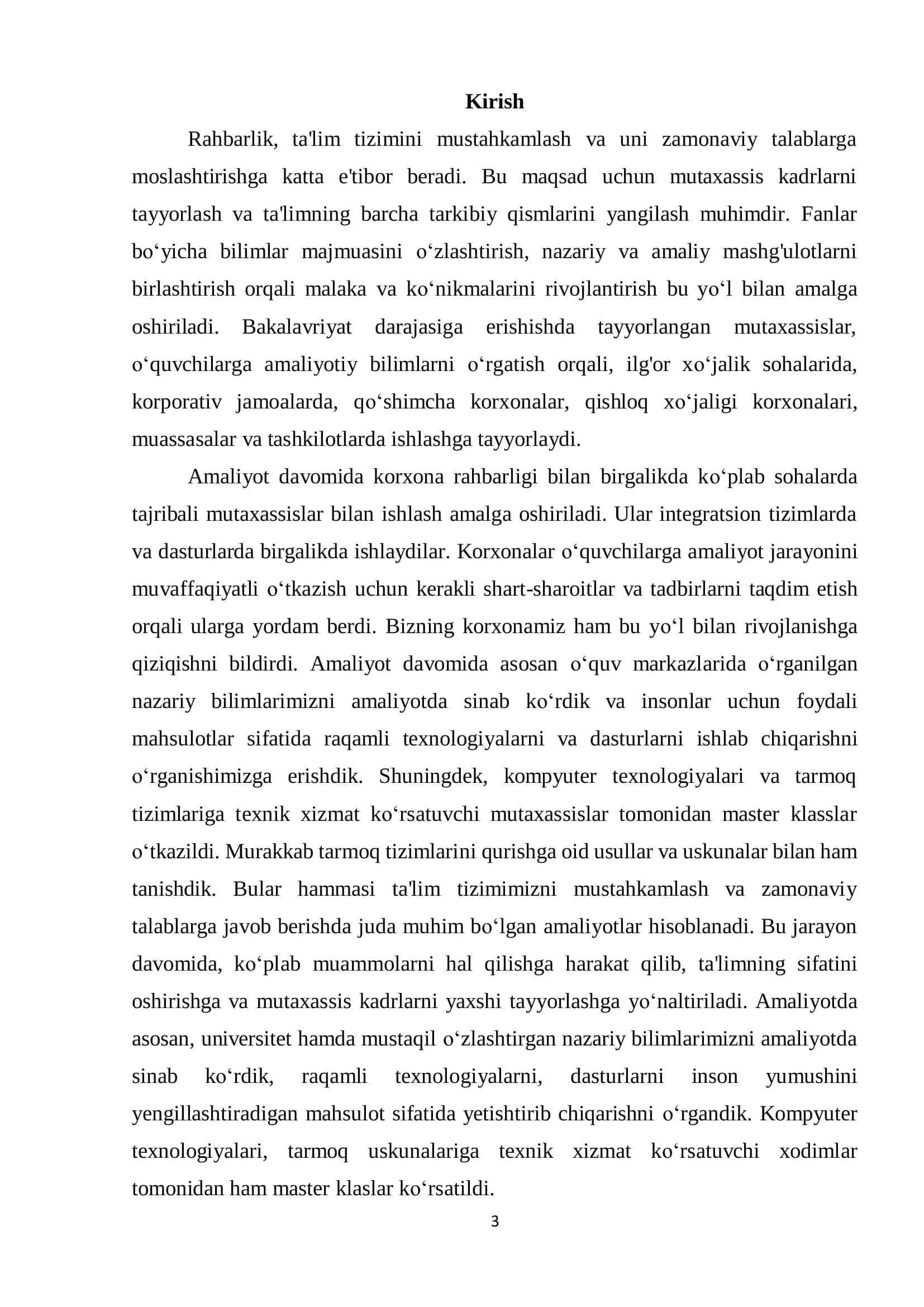 Amaliyot Davomida Universitetning Internet Tizimi va Sayti Bilan Ishlash 3