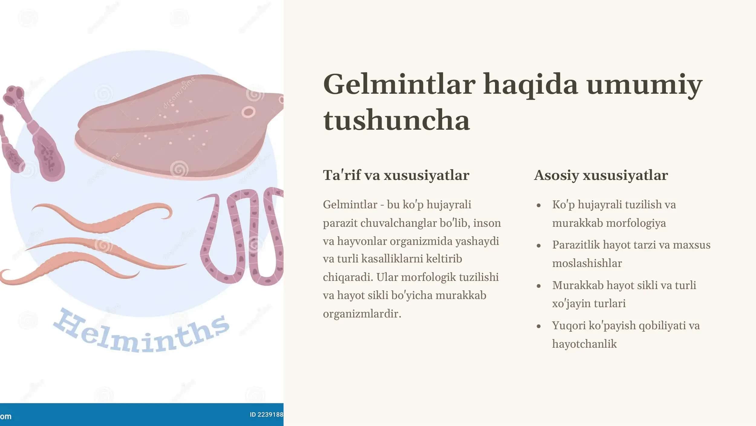 Gelmintlar, tibbiyot amaliyotidagi ahamiyati va  diagnostikasi. Teri infektsiyalari qo'zg'atuvchilari,  patogenez, laboratoriya tashxisi. 3