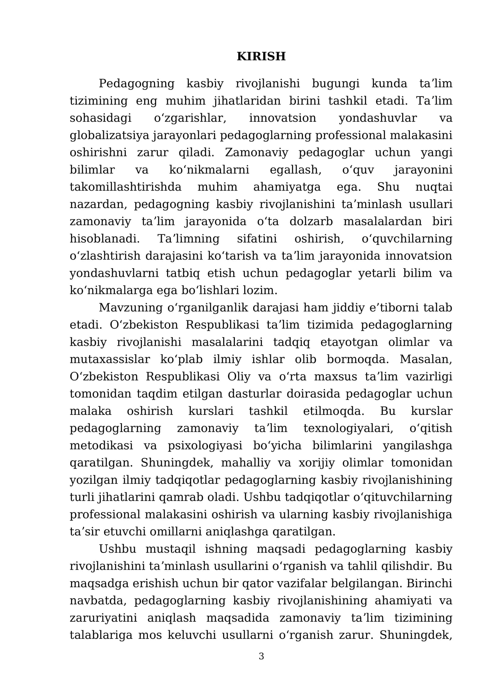 Pedagogning kasbiy rivojlanishini taʼminlash usullari 3