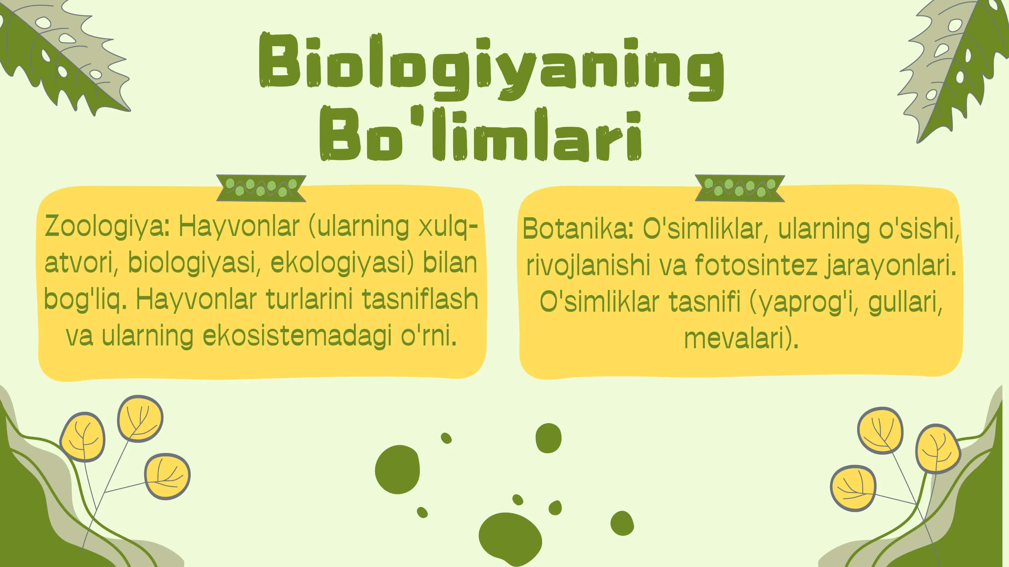 Biologiya: Hayot va Uning Jarayonlari 3
