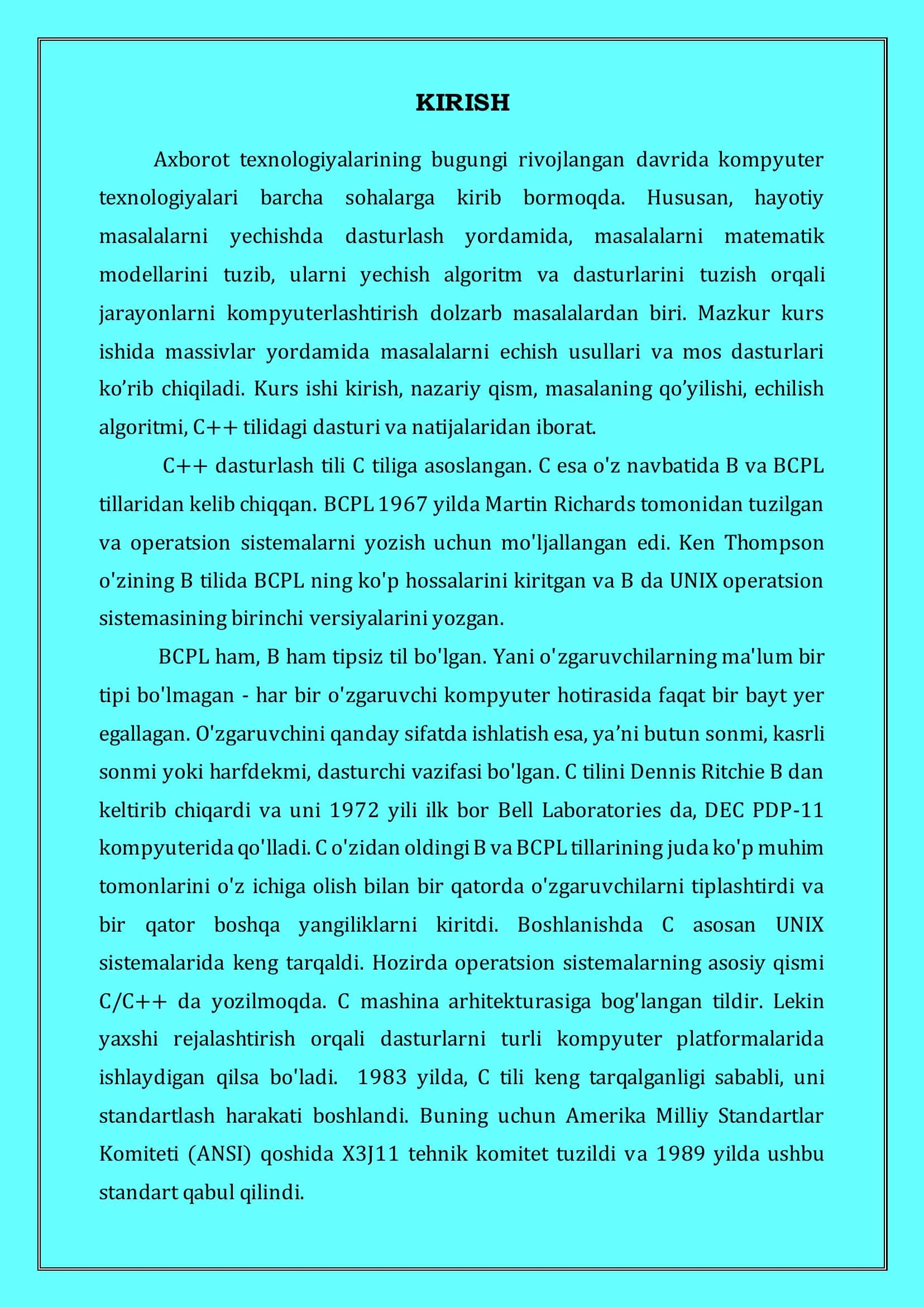 Massivlar ustida amallar bajarish 3