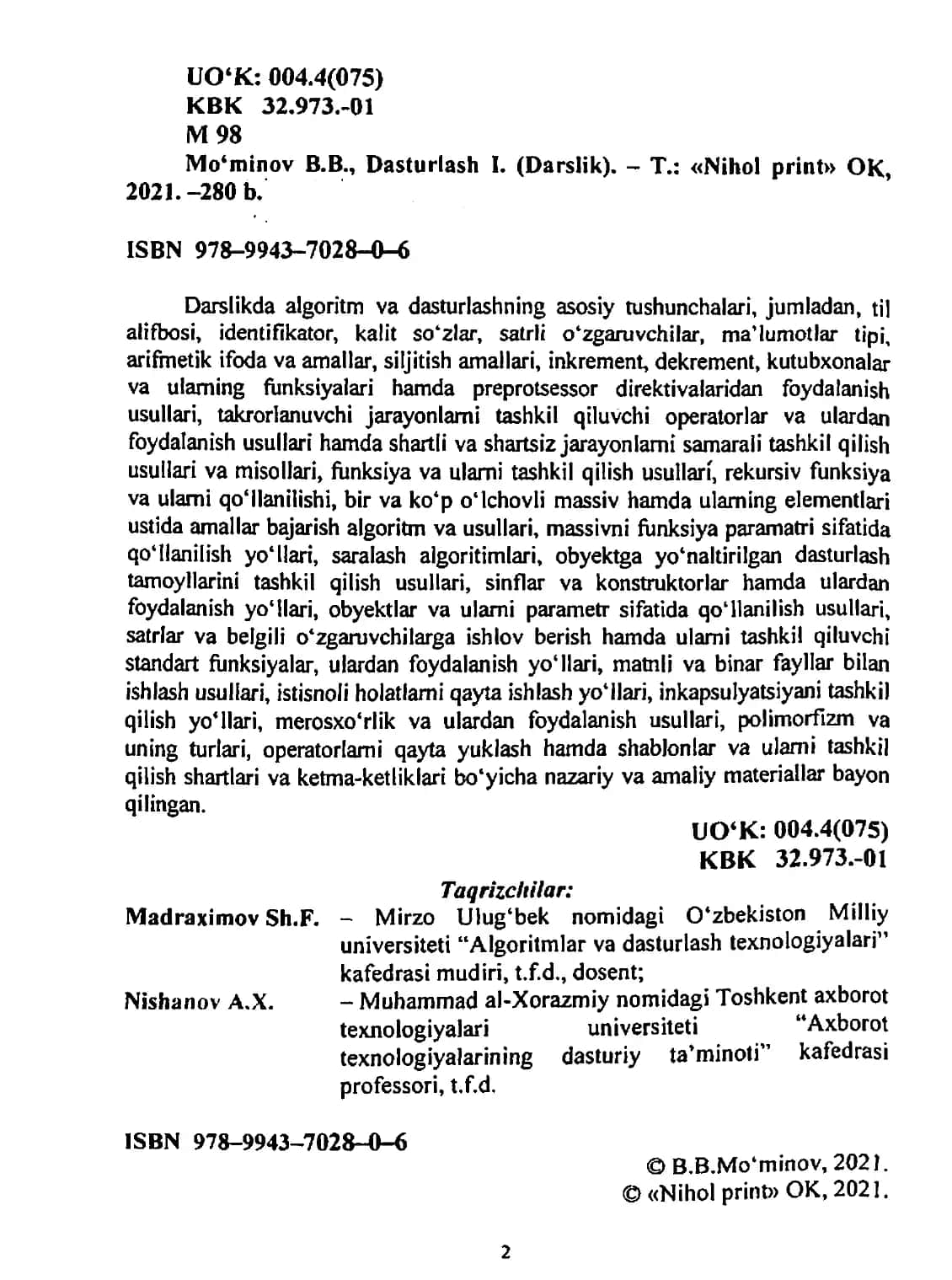 Dasturlash I fani uchun darslik 3