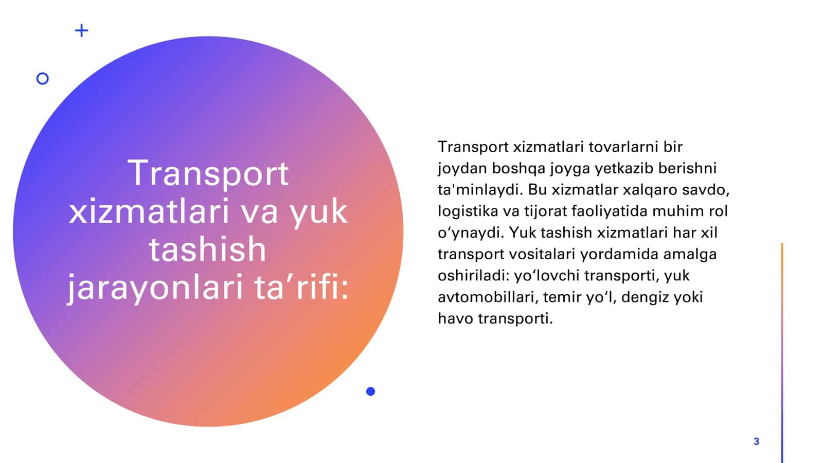 Transport xizmatlari va yuk tashish 3