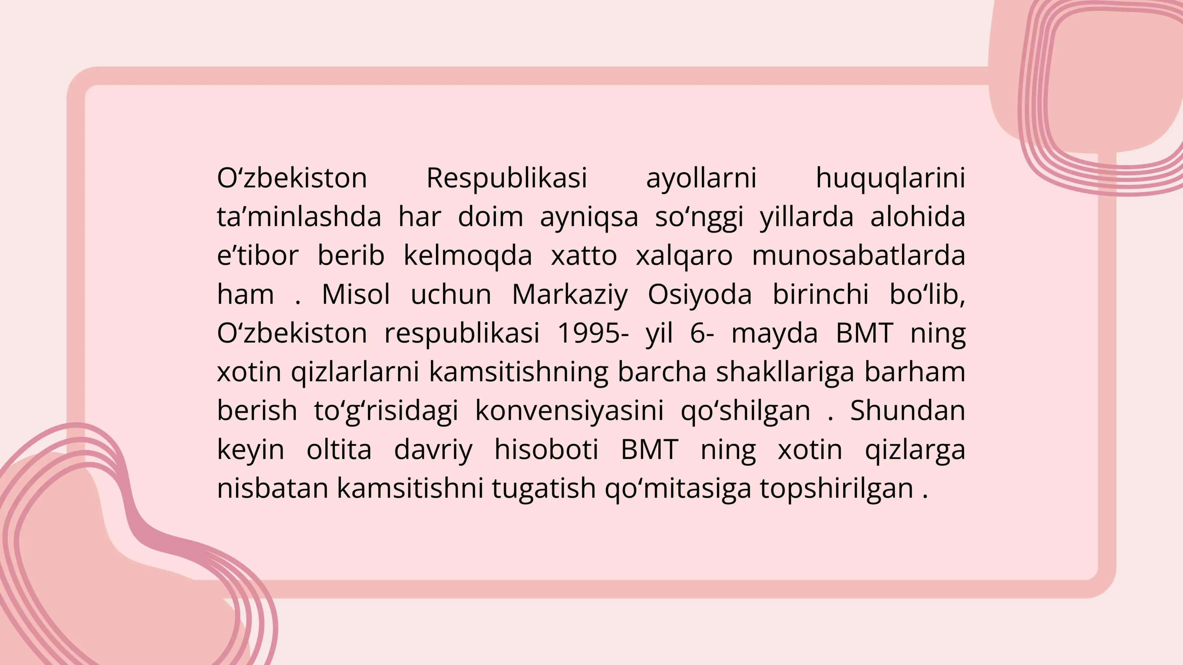 Ayollar va Bolalar huquqlari kafolatlari 3