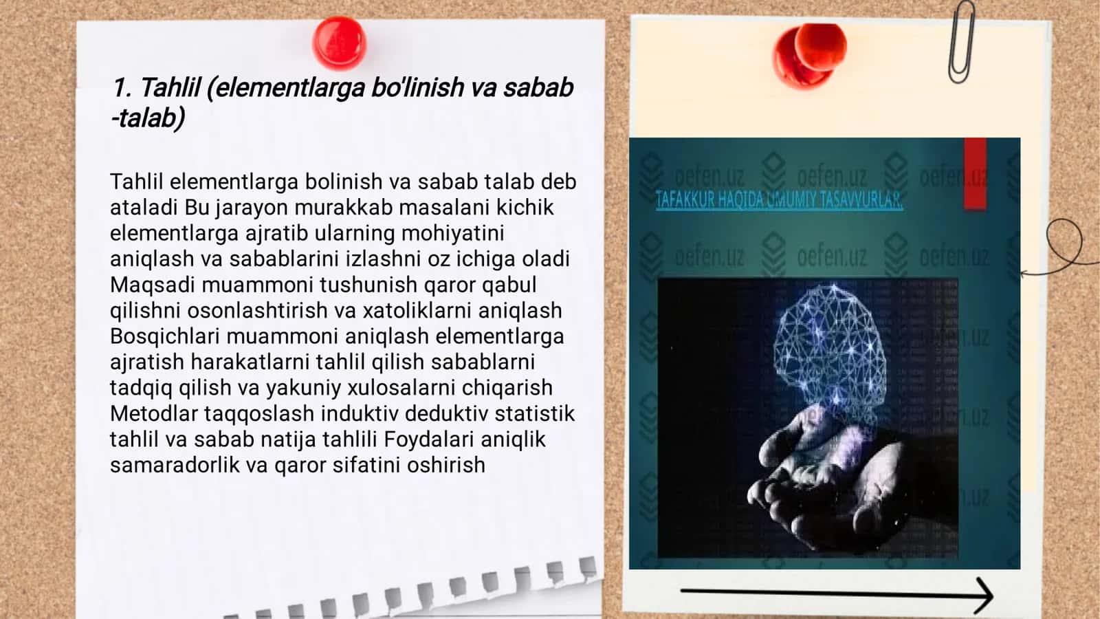 Taffakur. Taffakkur operatsiyalari 3