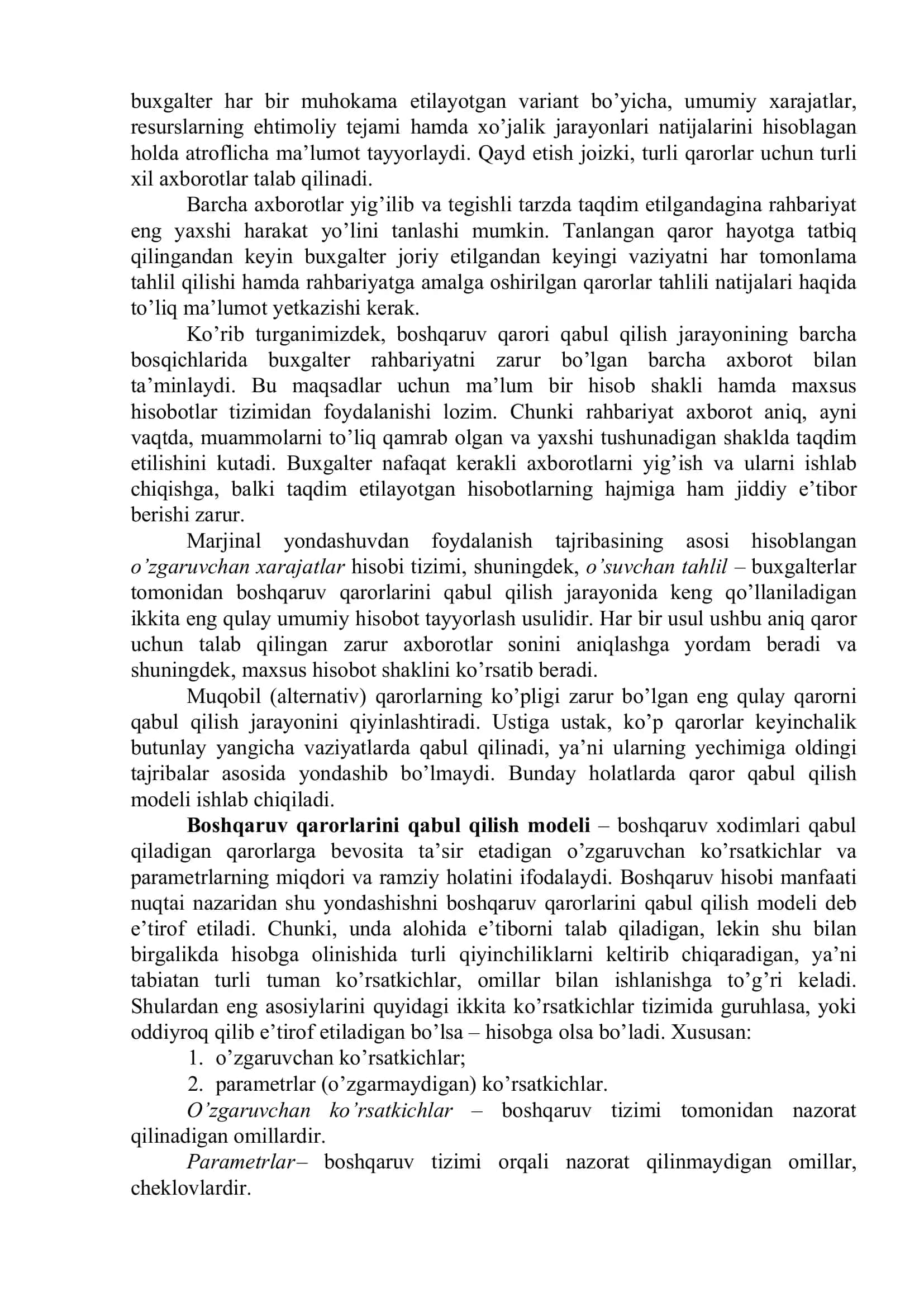 Boshqaruvchilar va qaror qabul qilish 3