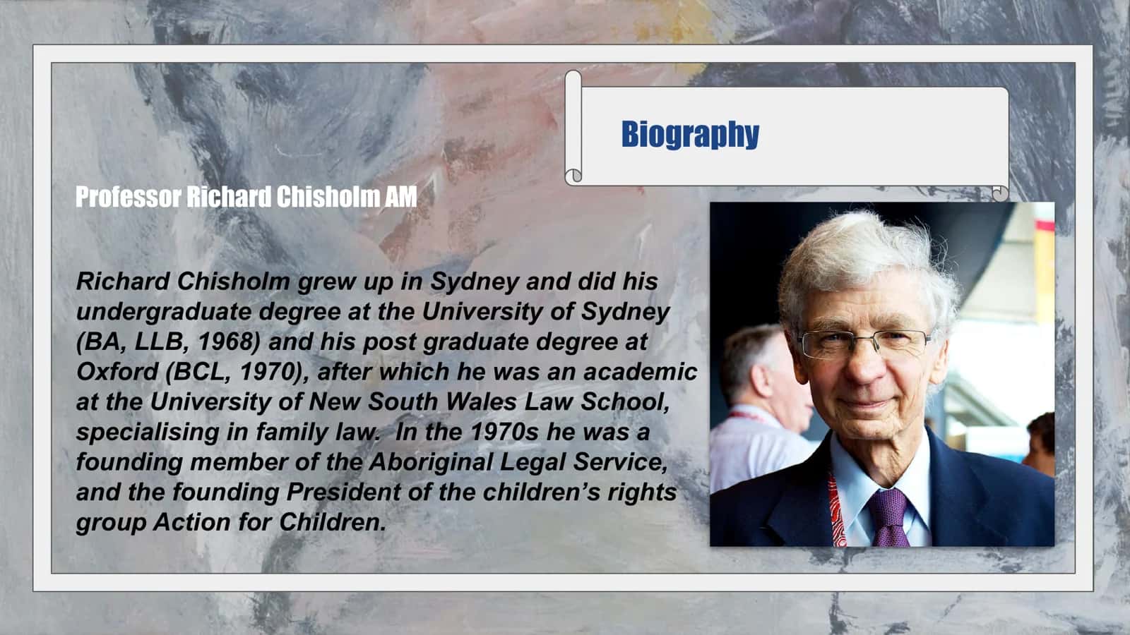 Professor Richard Chisholm AM 3