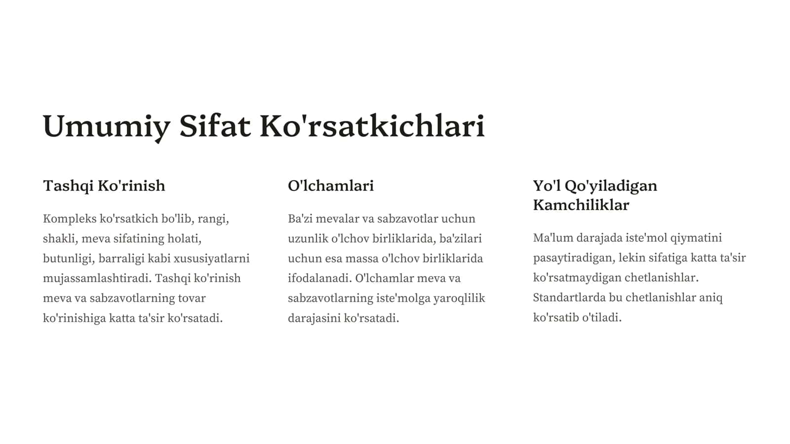 Sabzavot va mevalar mahsulotlarini ekspertizasi 3