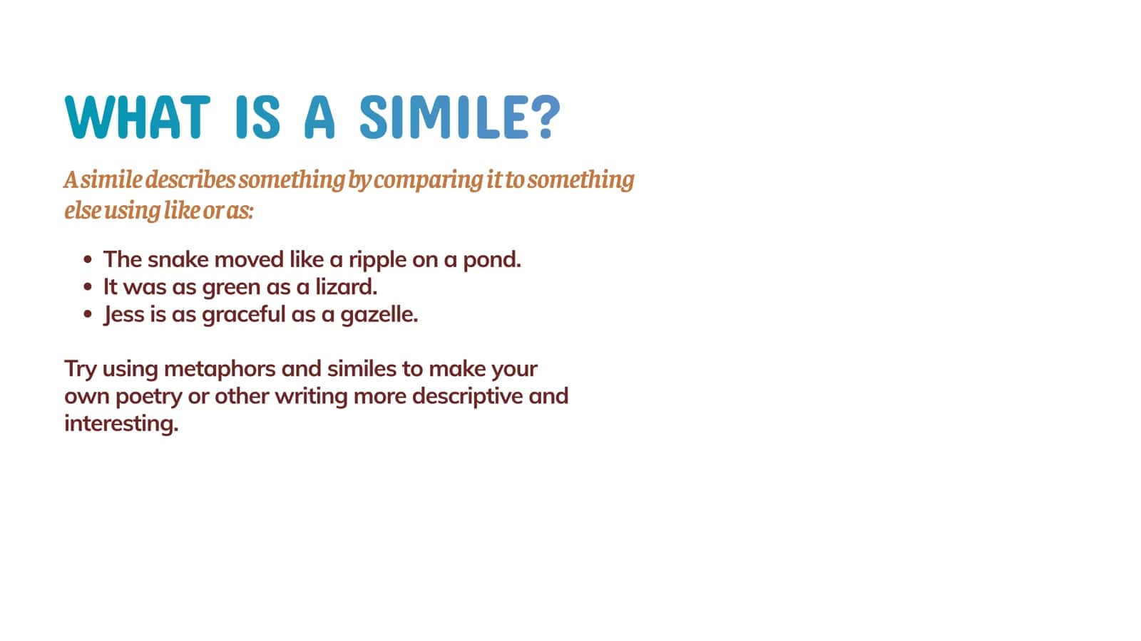 metaphors and similes in literature and media 3