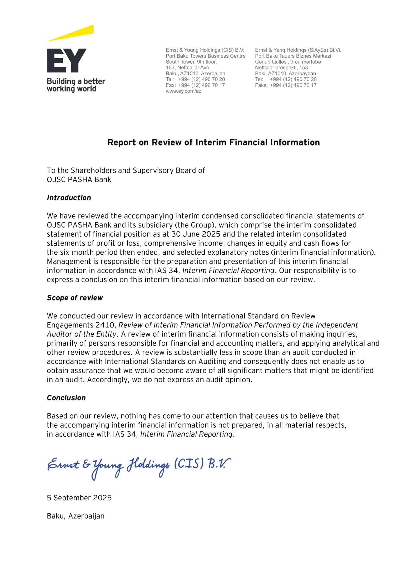Interim condensed consolidated financial statements 3