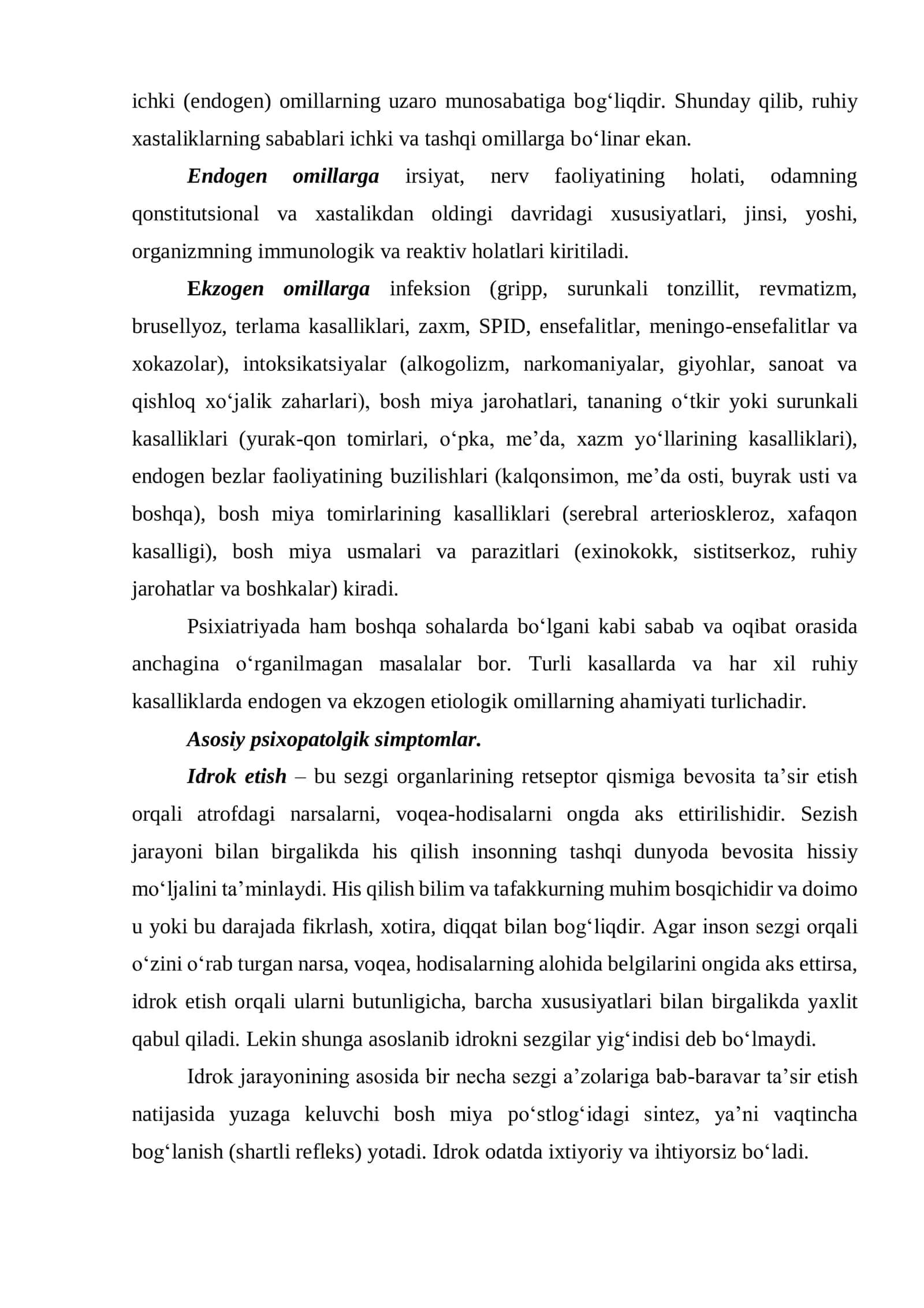 Ruhiy kasalliklar haqida umumiy ta'limot 3