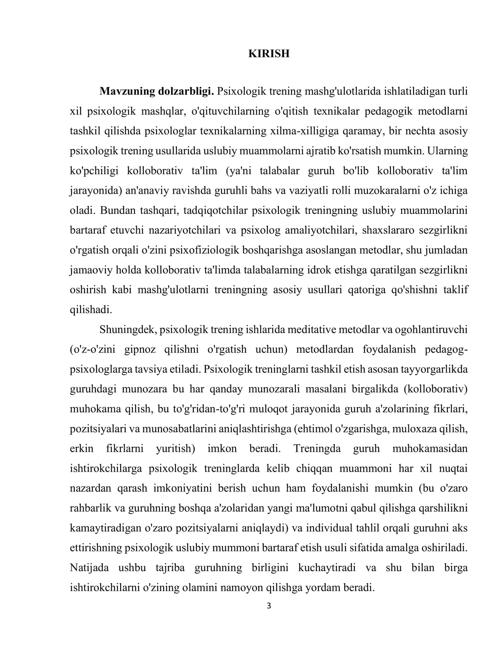 Psixologik treninglarning uslubiy muammolari 3