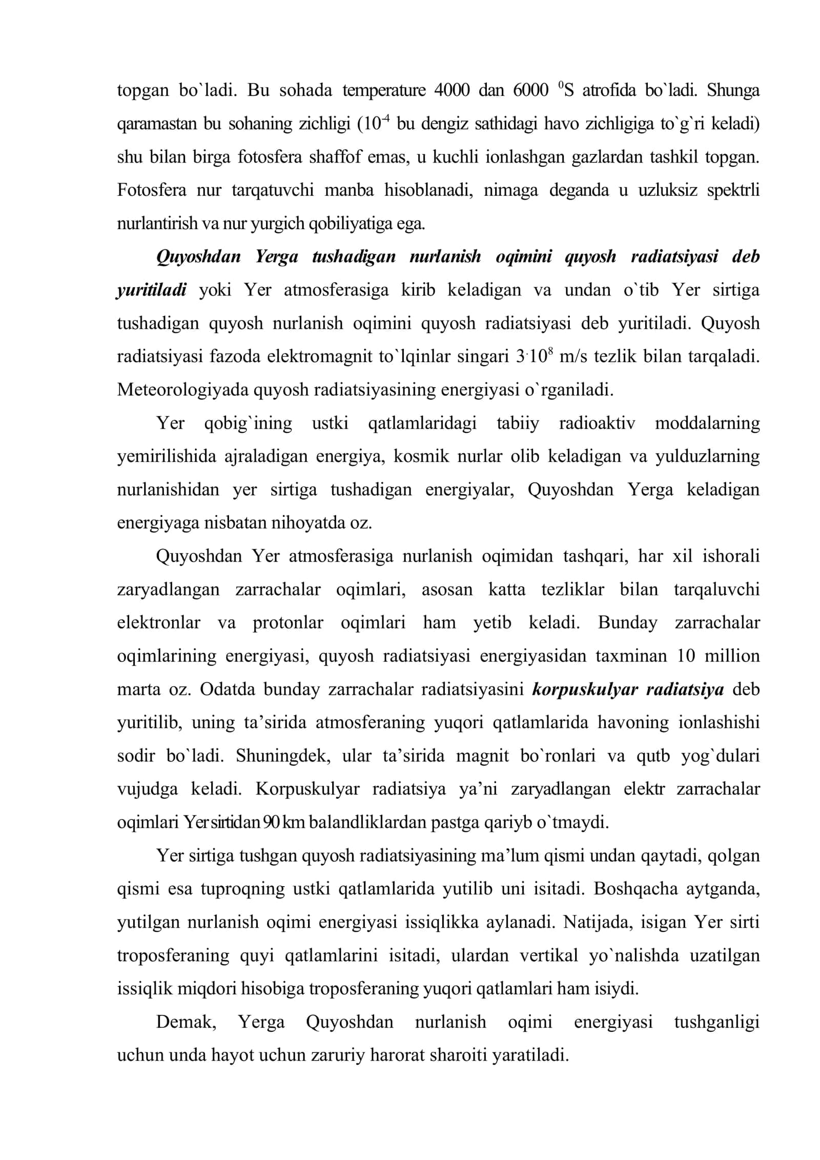 Quyosh radiatsiyasi 3