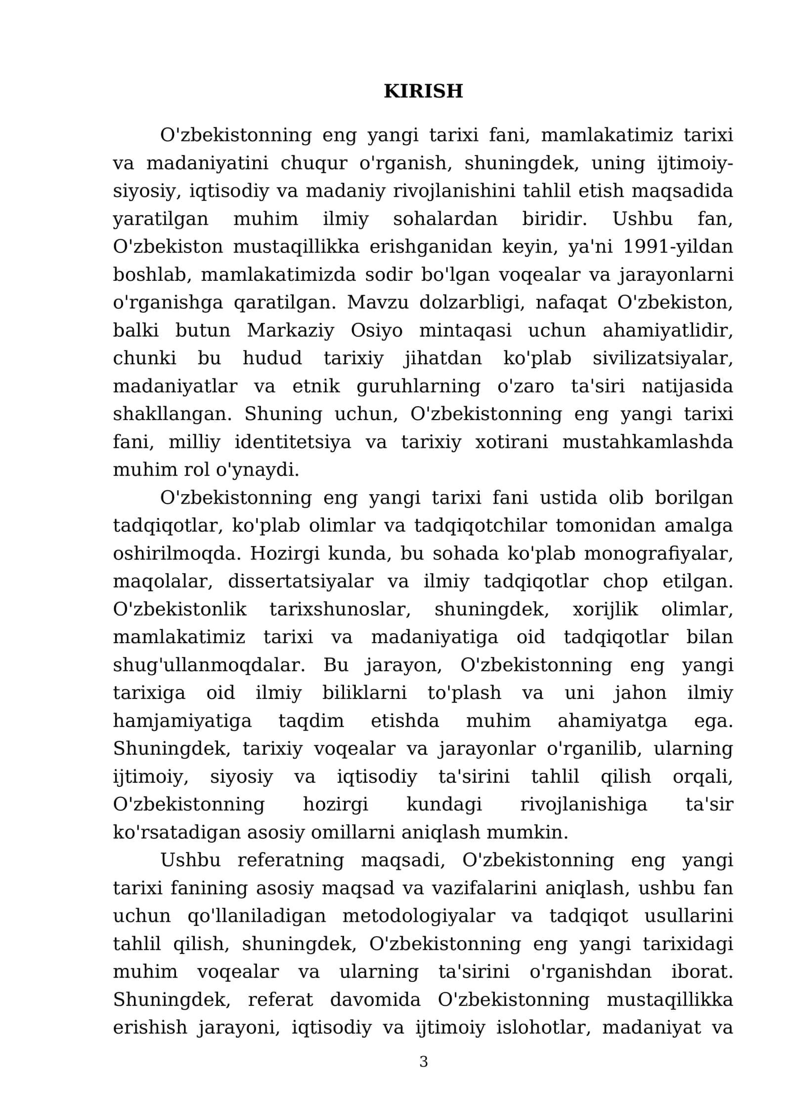 O'zbekistonning eng yangi tarixi fanining maqsad va vazifalari 3