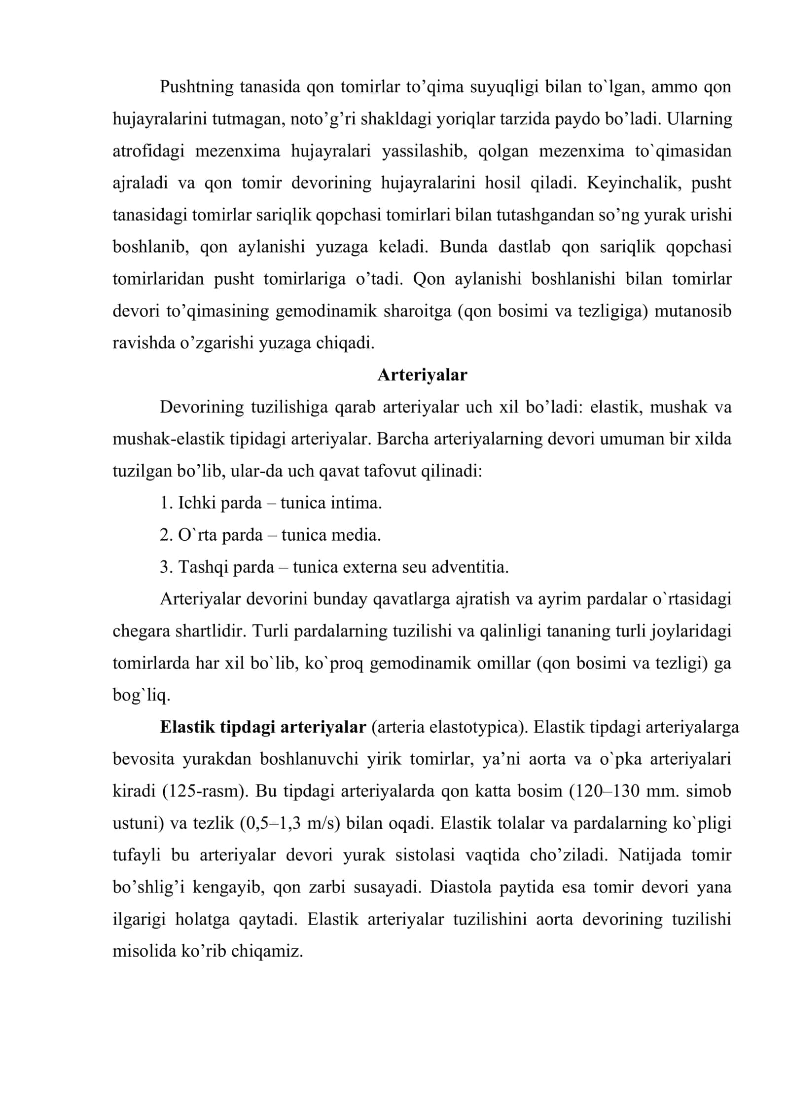 Yurak va tomirlar sistemasi (systema cardio angiologae) 3