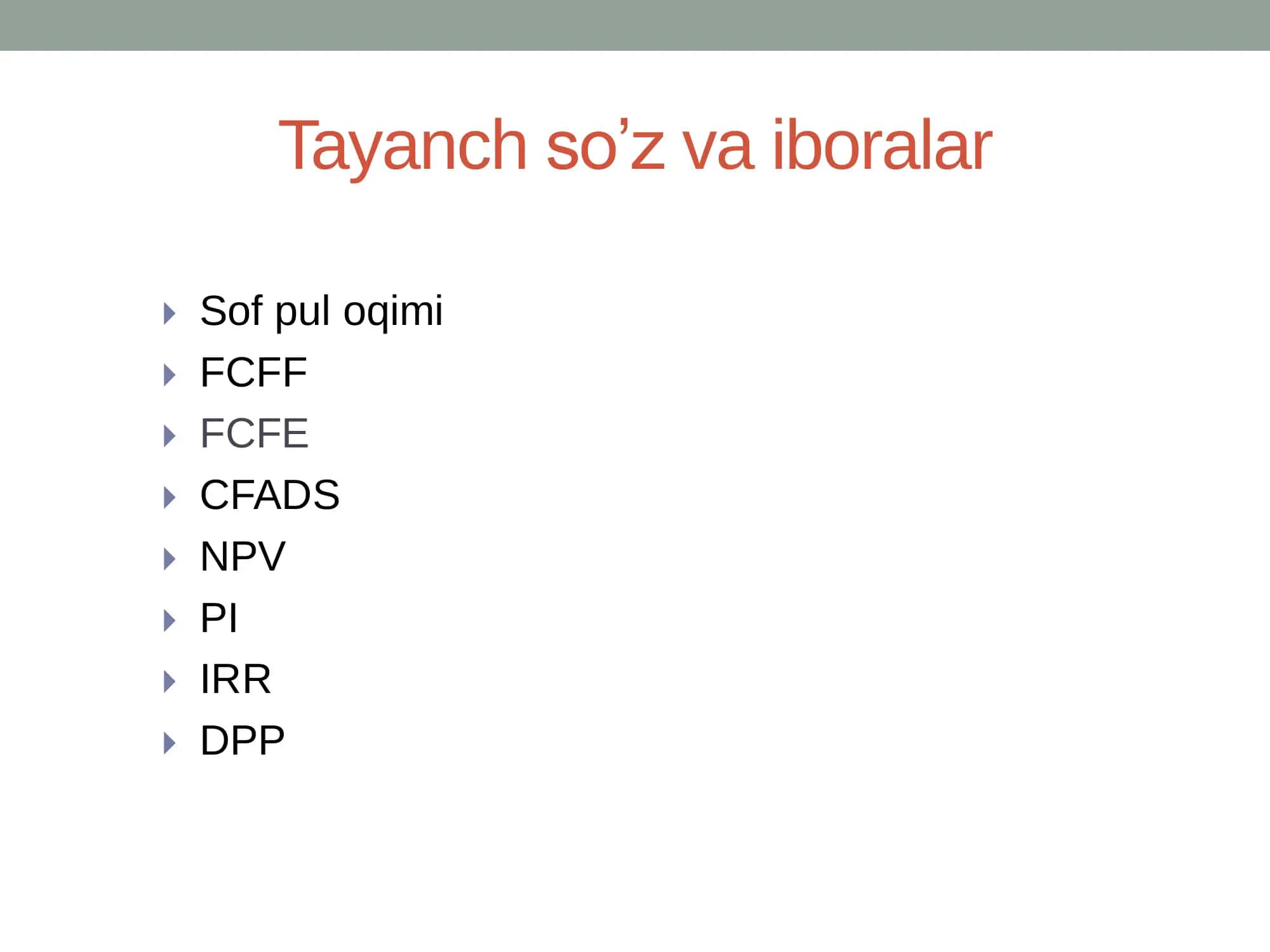 Investitsiya loyihalarining samaradorligini diskontlash usullari asosida baholash 3